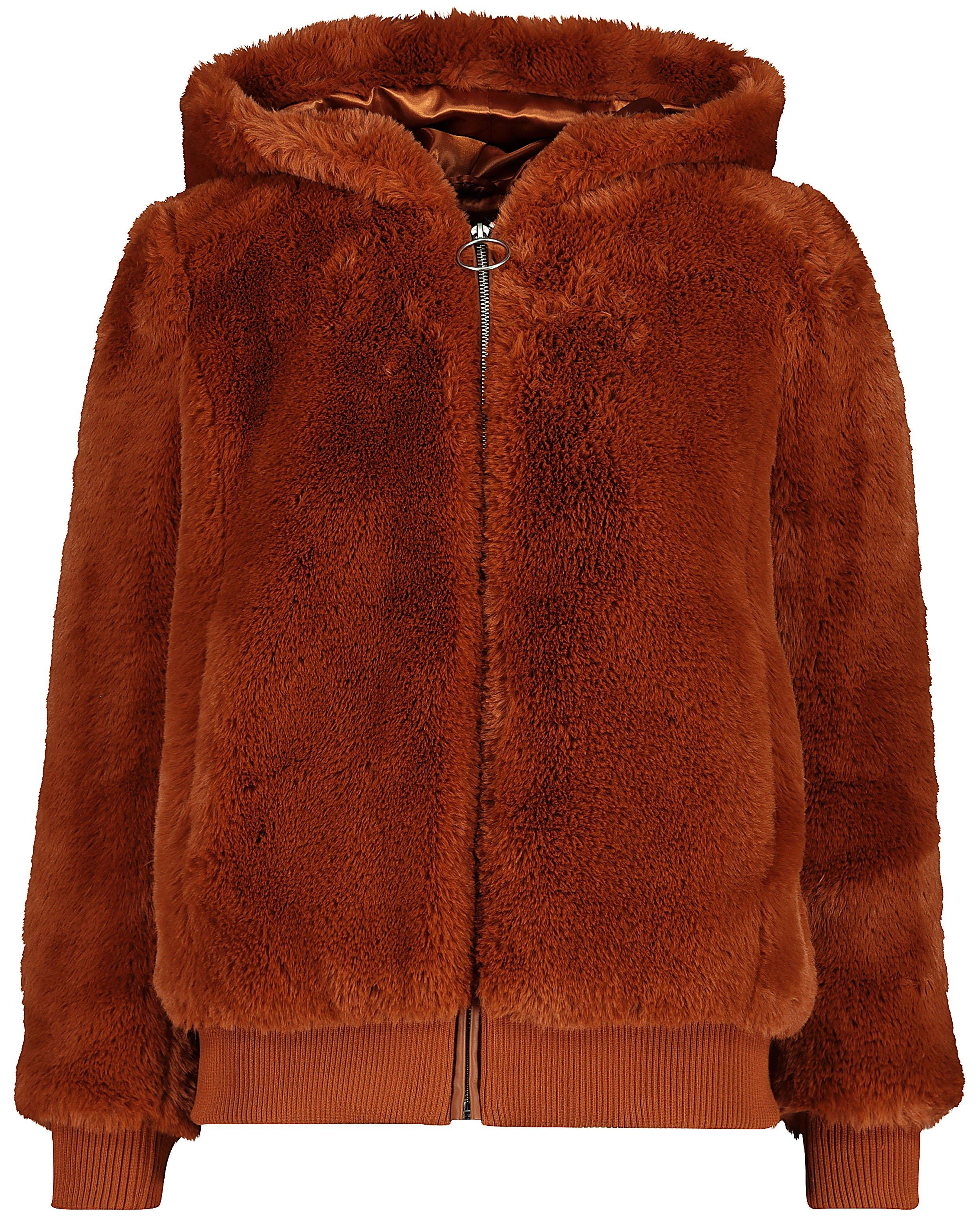 Poncho's en teddy's - Roestbruine teddy jas