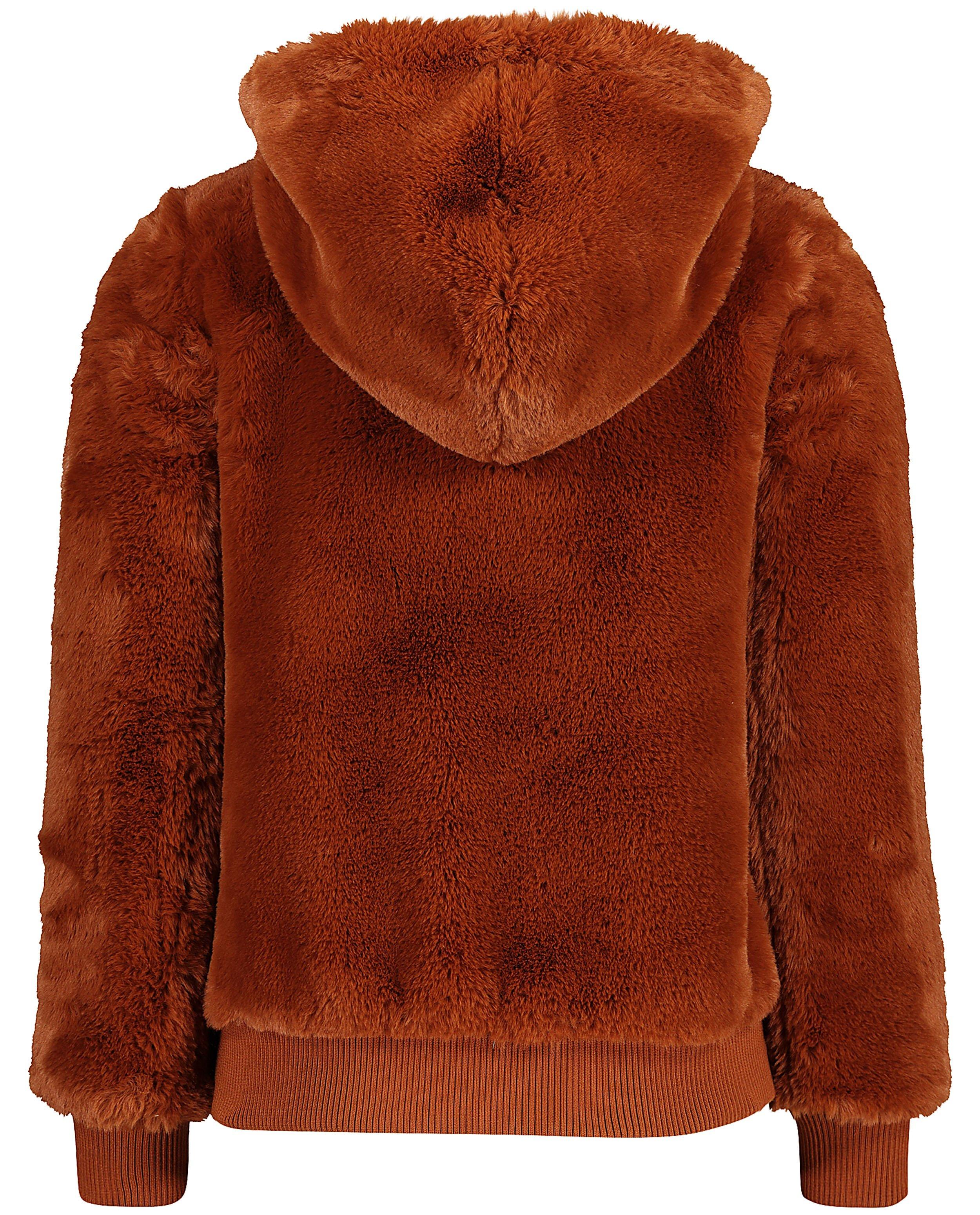 Poncho's en teddy's - Roestbruine teddy jas