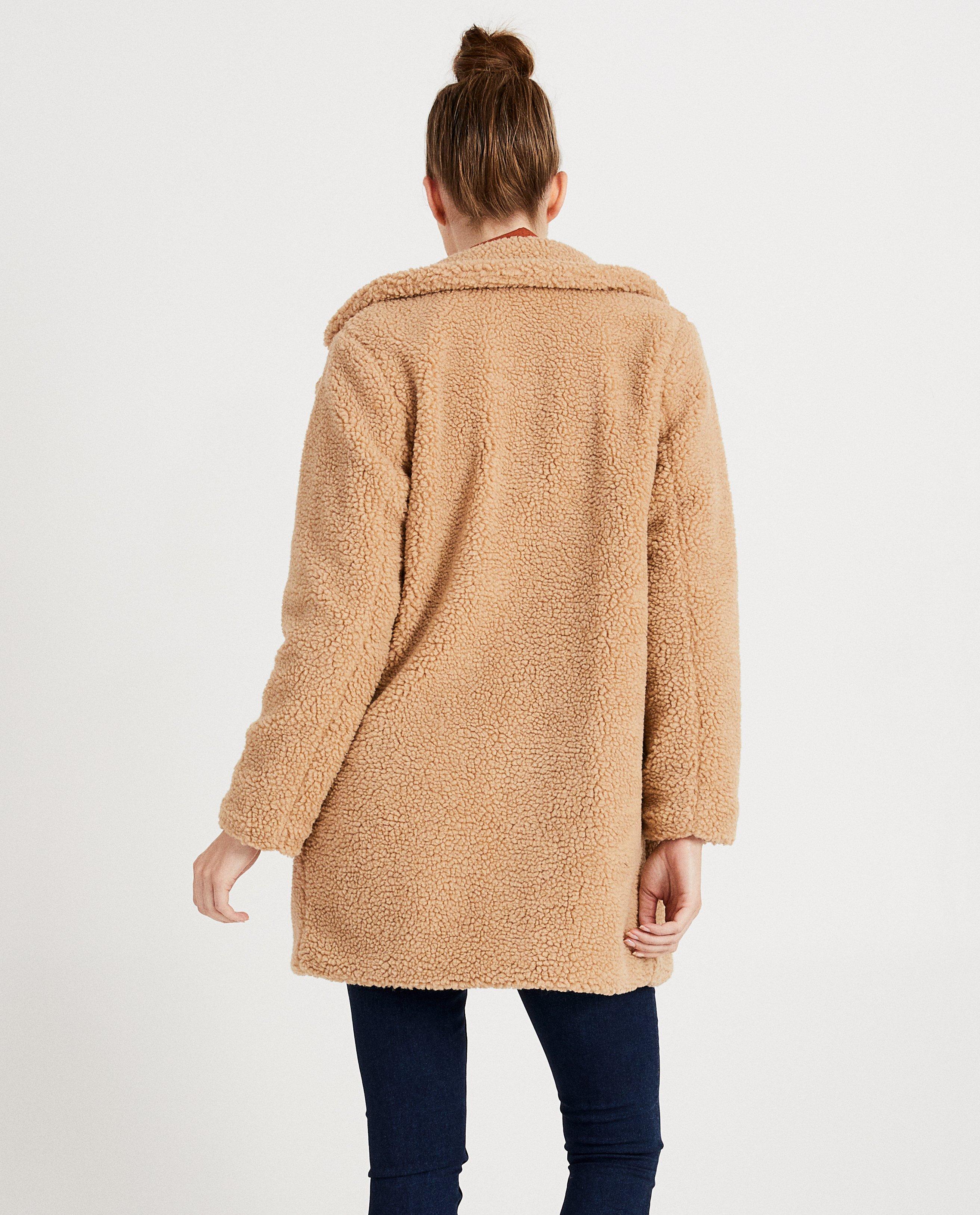 Poncho's en teddy's - Beige teddy-jas Sora