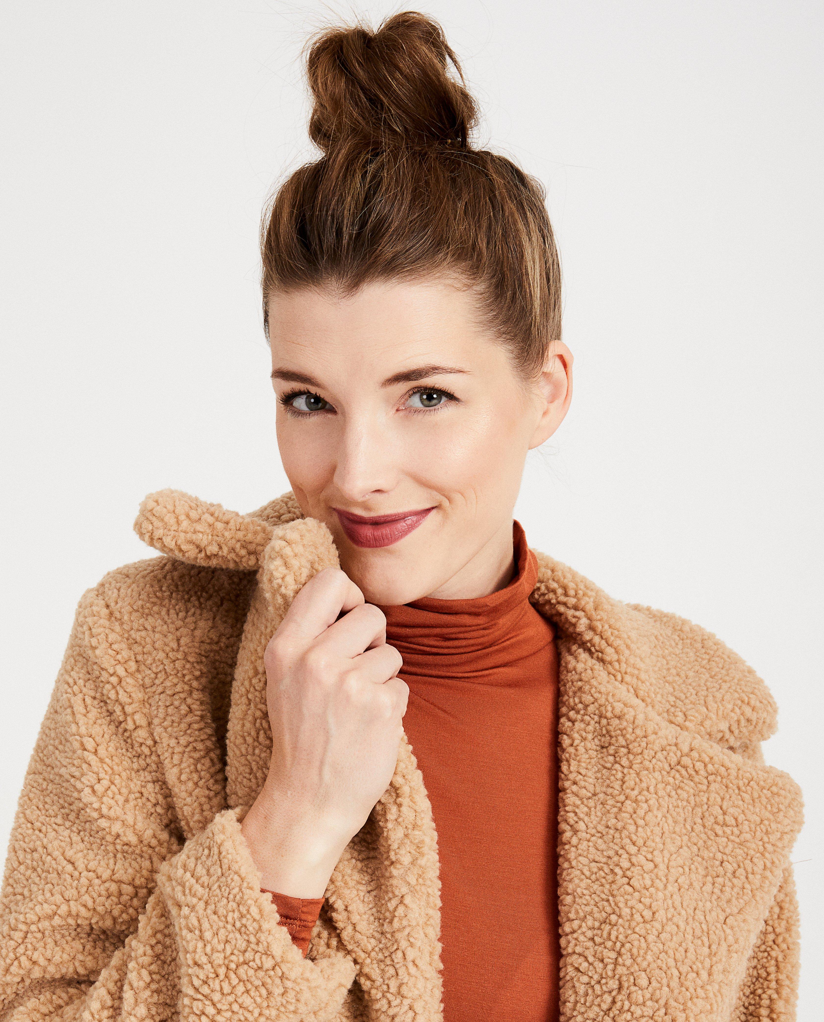 Poncho's en teddy's - Beige teddy-jas Sora