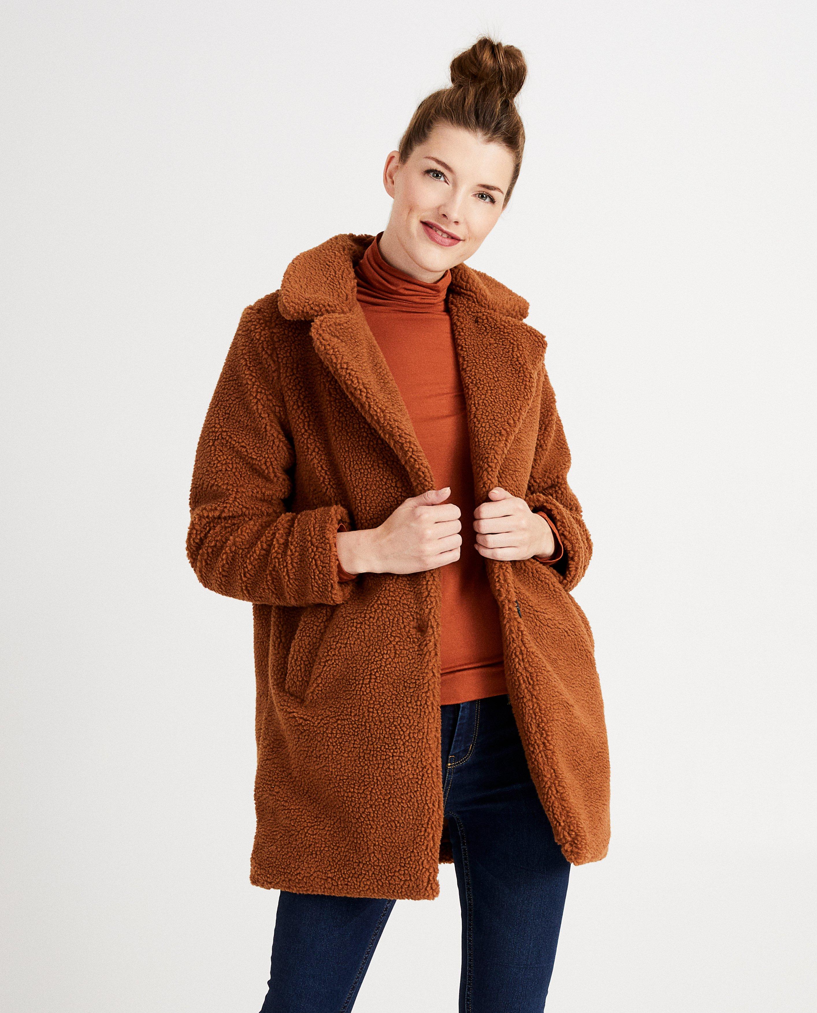 Teddys - Veste brune en teddy Sora