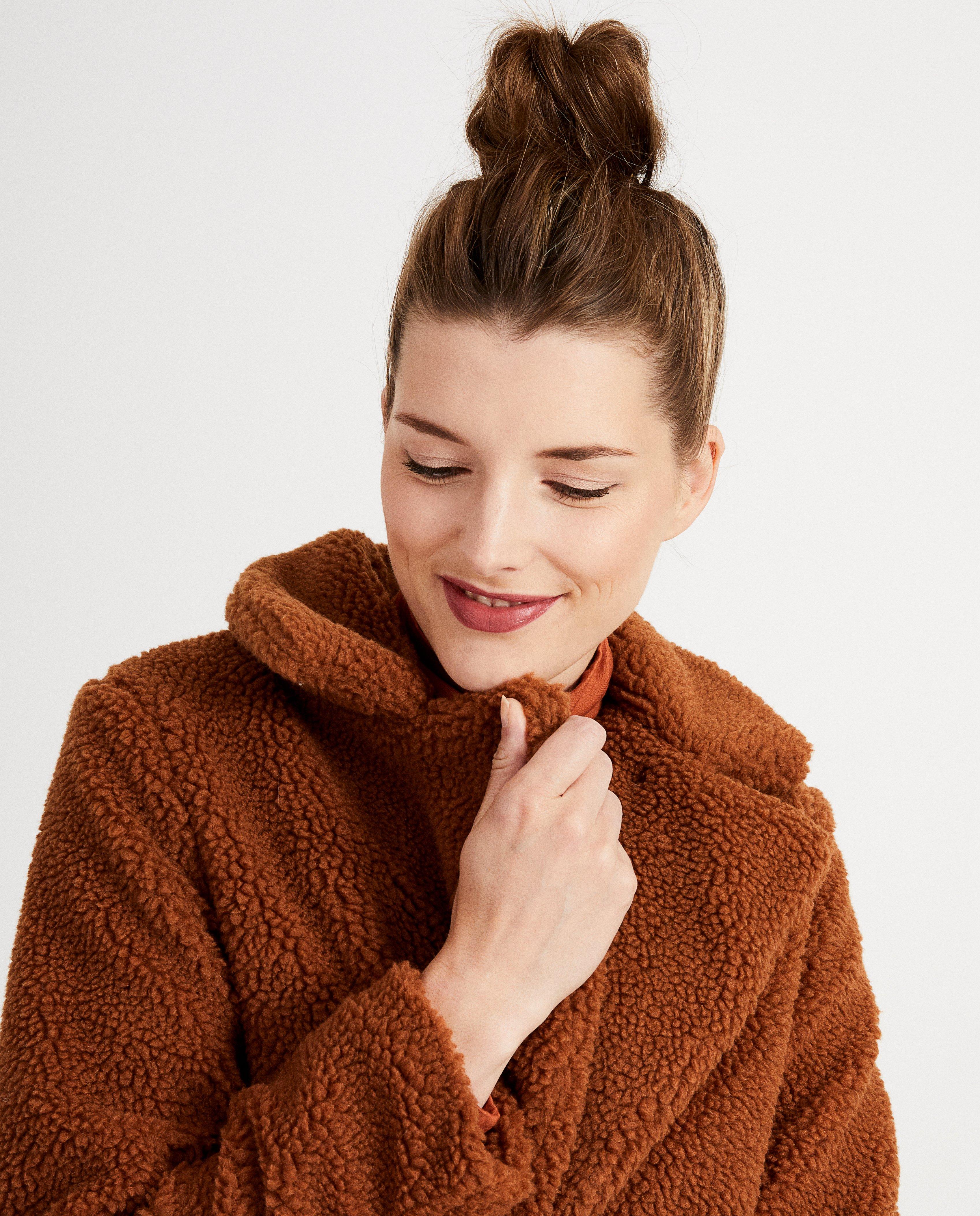Teddys - Veste brune en teddy Sora