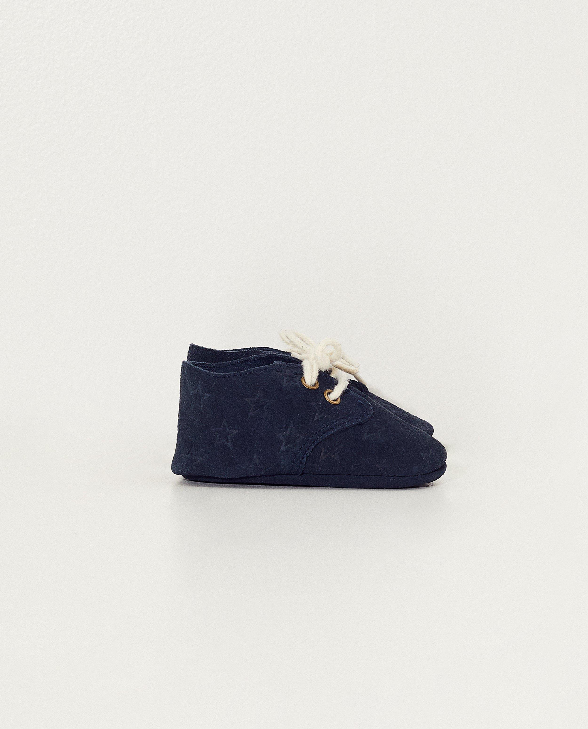 Blauwe babyschoenen met print - allover - JBC