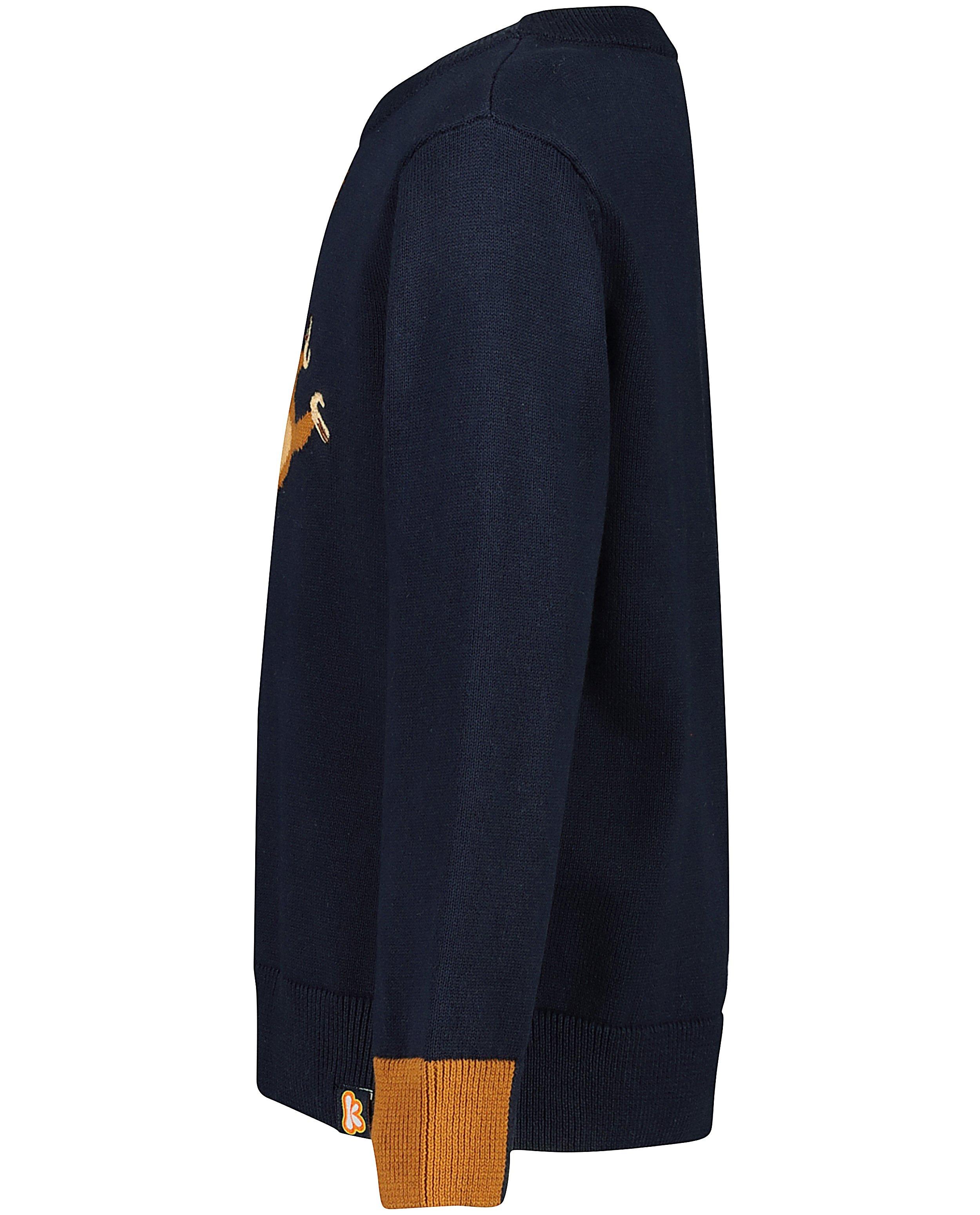 Pulls - Pull bleu avec singe Kathy