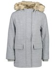 Manteaux d'hiver - Veste grise, fausse fourrure