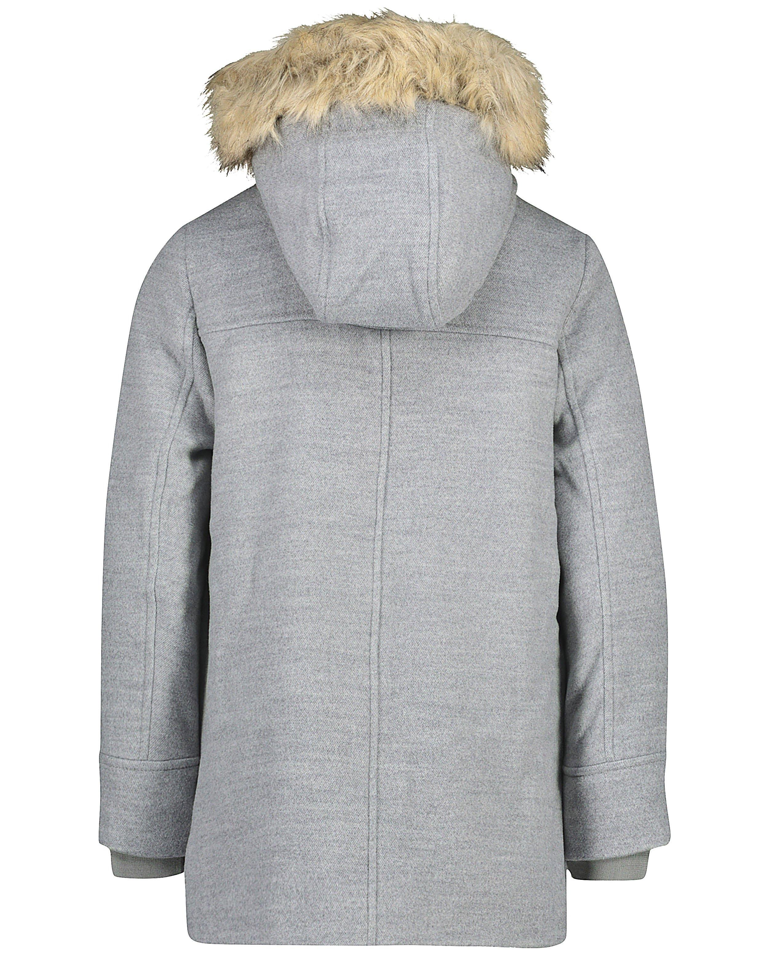 Manteaux d'hiver - Veste grise, fausse fourrure