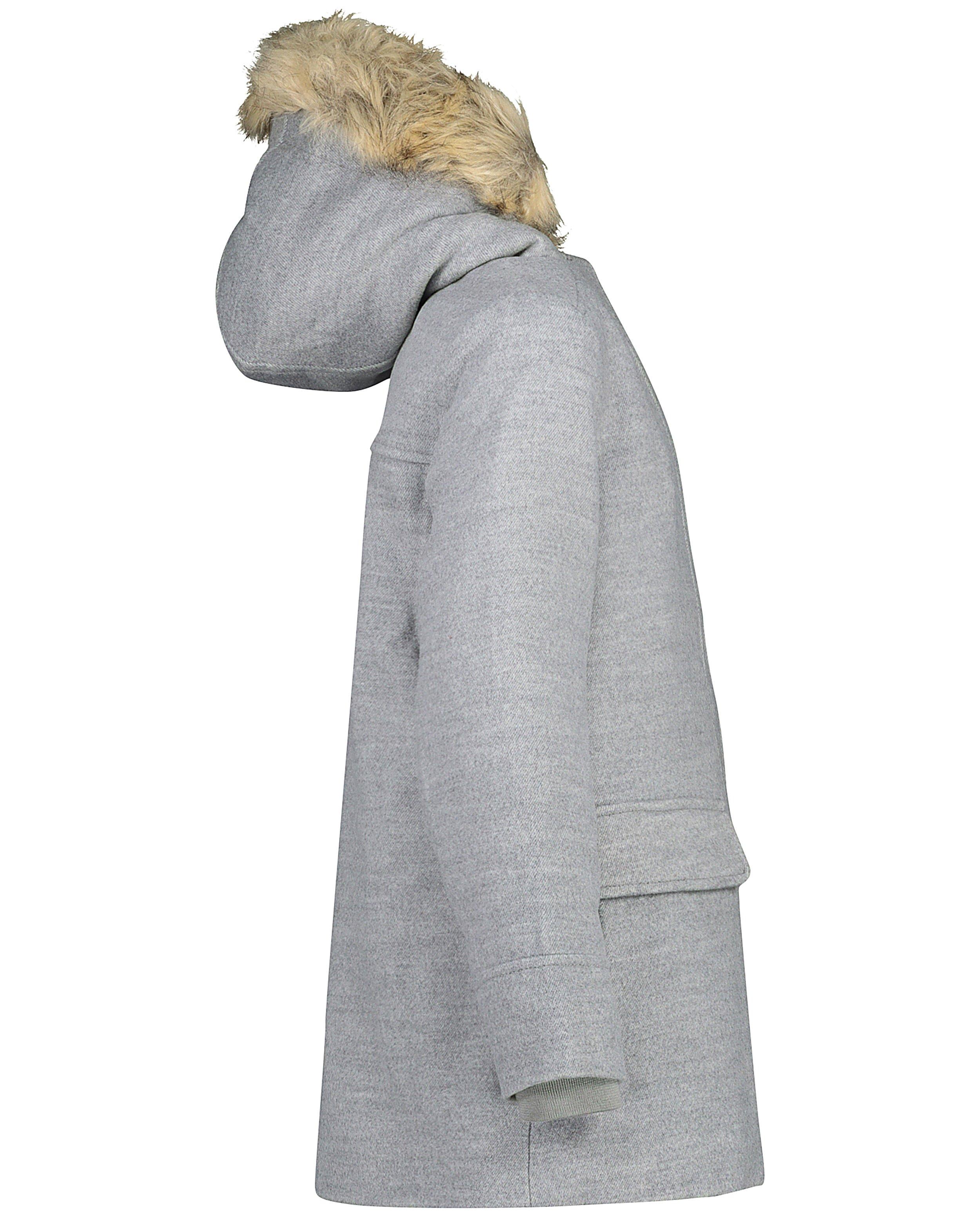 Manteaux d'hiver - Veste grise, fausse fourrure