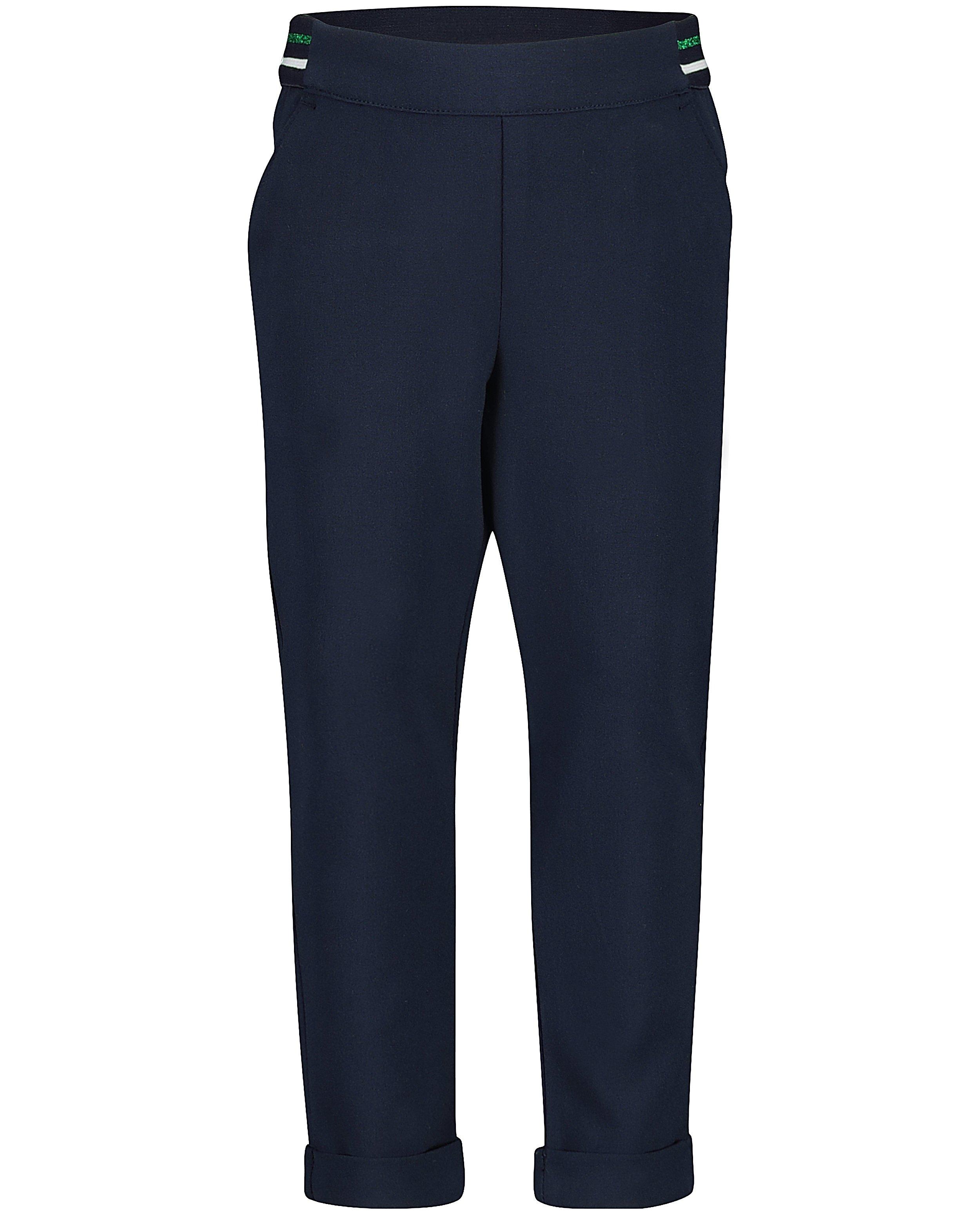 Broeken - Blauwe broek met groene streep