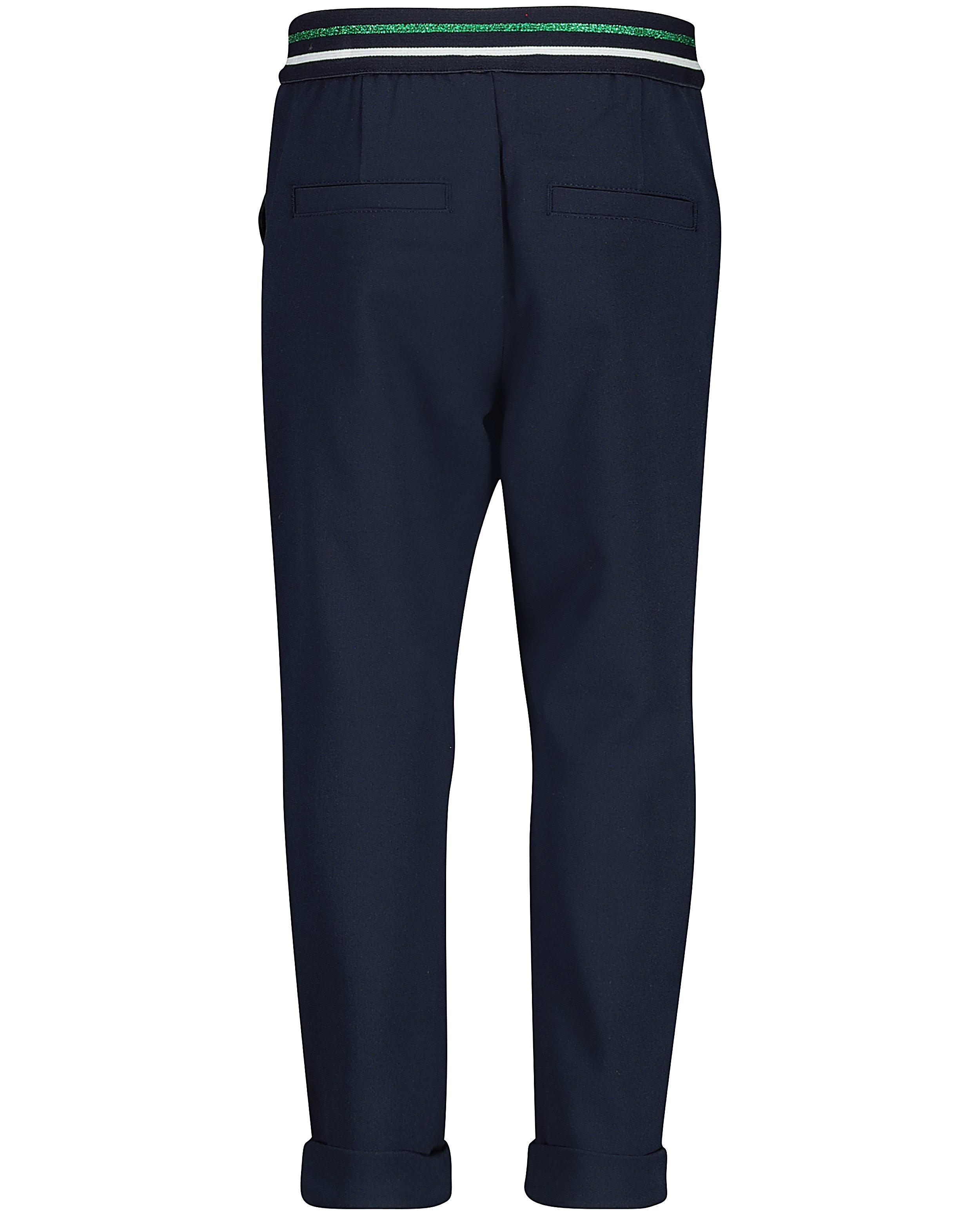 Broeken - Blauwe broek met groene streep