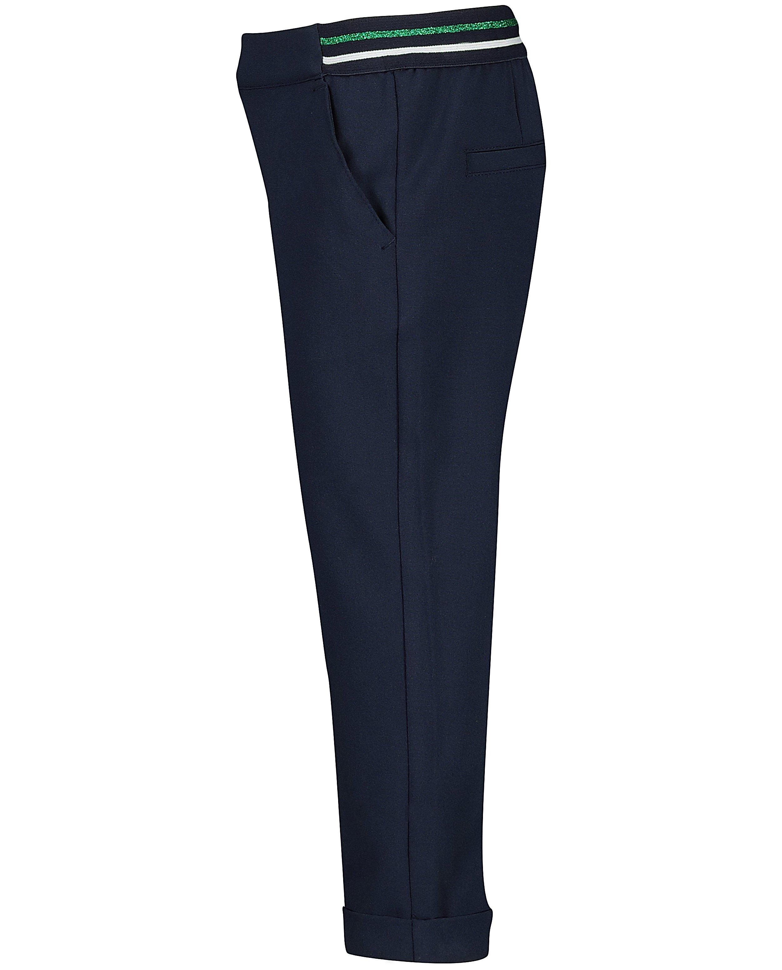 Broeken - Blauwe broek met groene streep