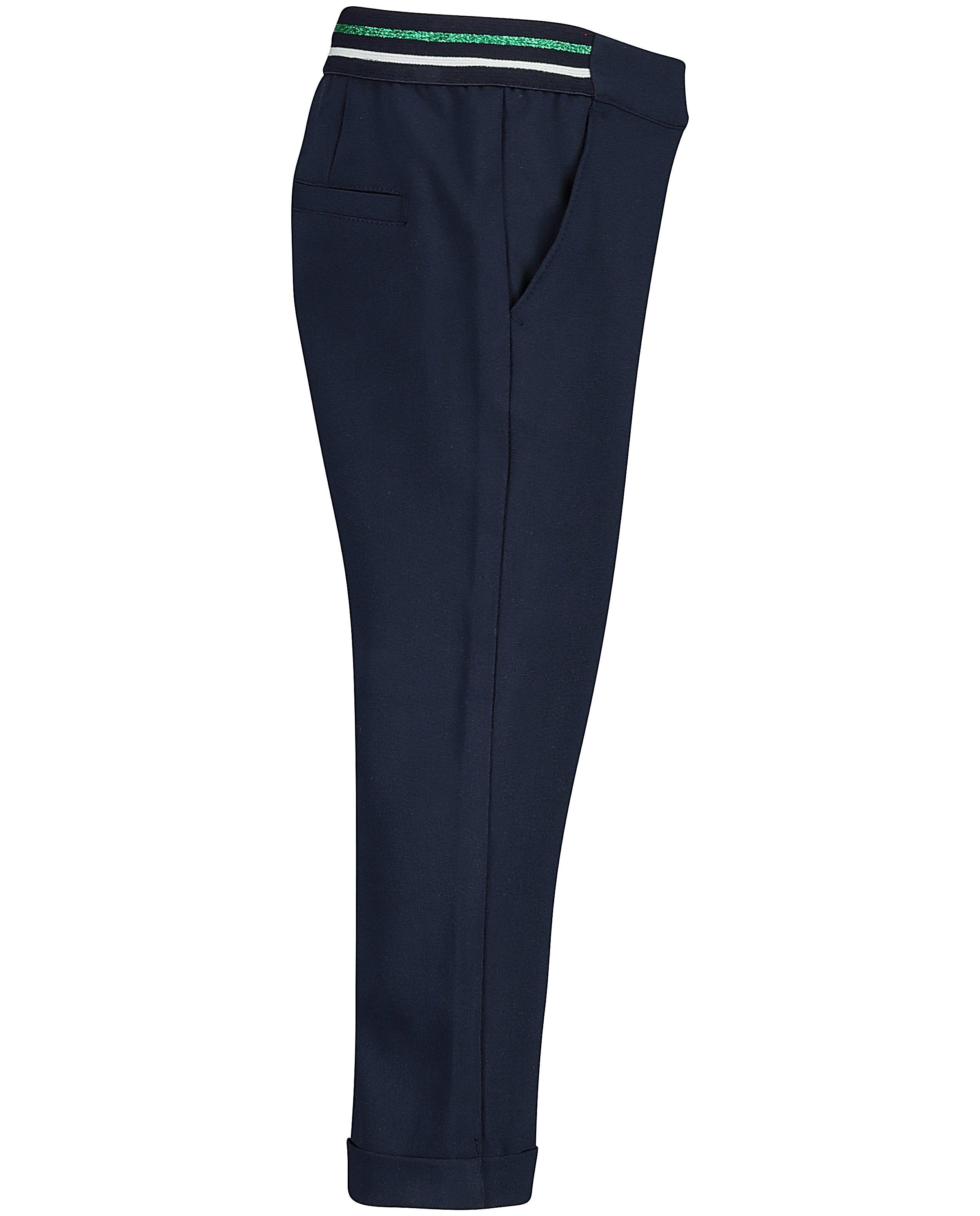 Broeken - Blauwe broek met groene streep