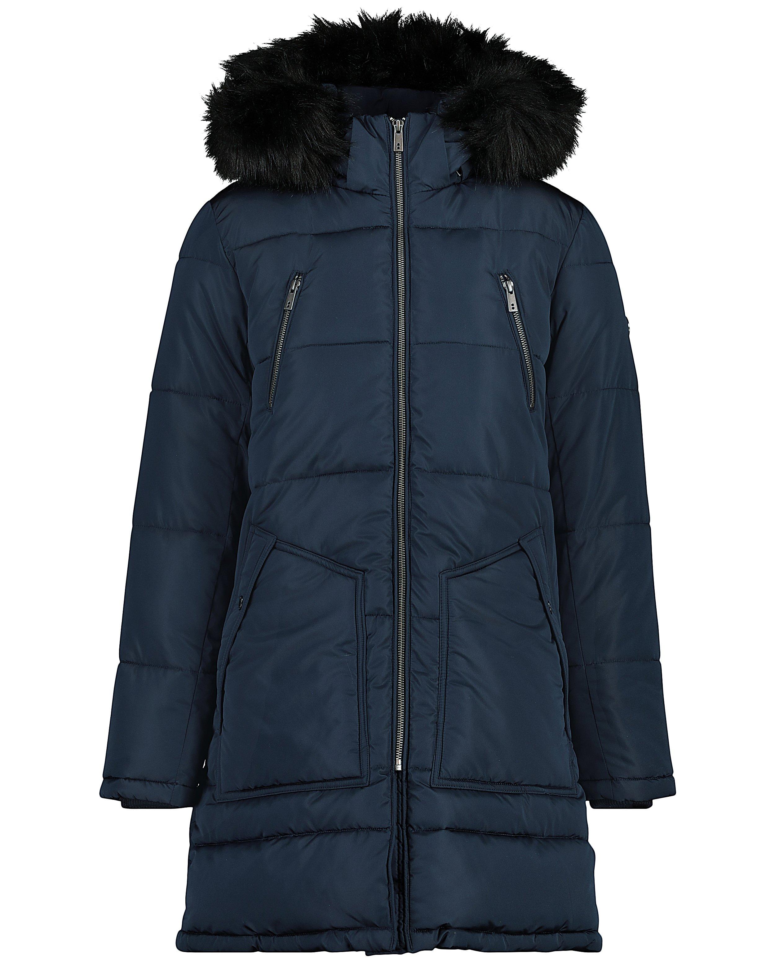 Parka's - Donkerblauwe jas met faux-fur Sora