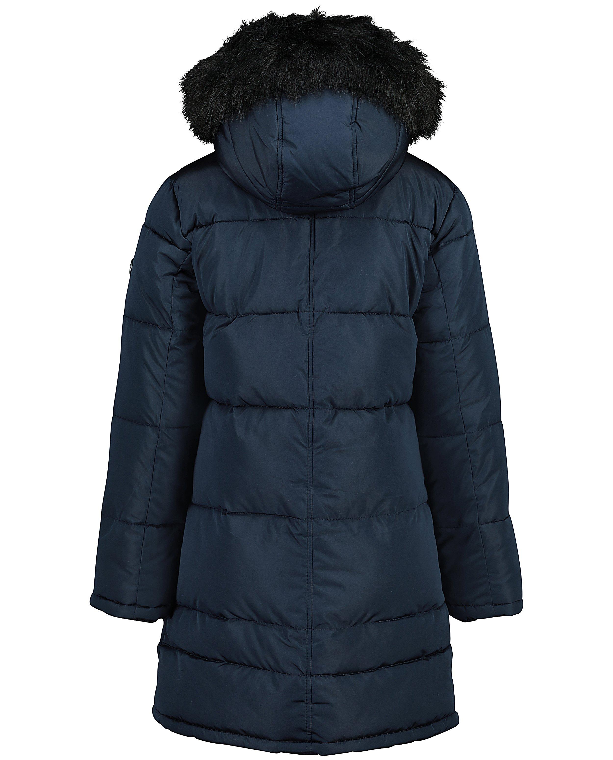 Parka's - Donkerblauwe jas met faux-fur Sora