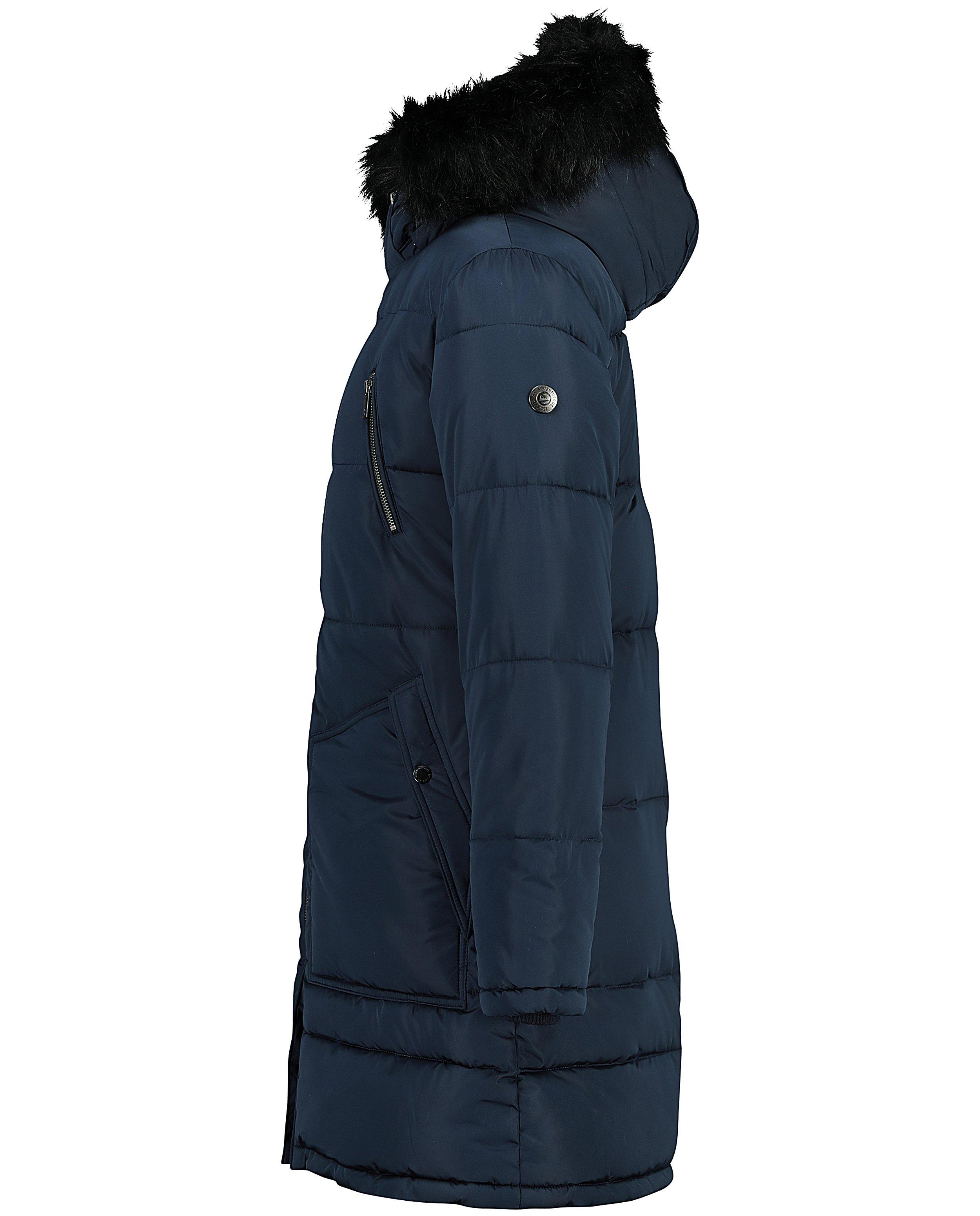 Parka's - Donkerblauwe jas met faux-fur Sora