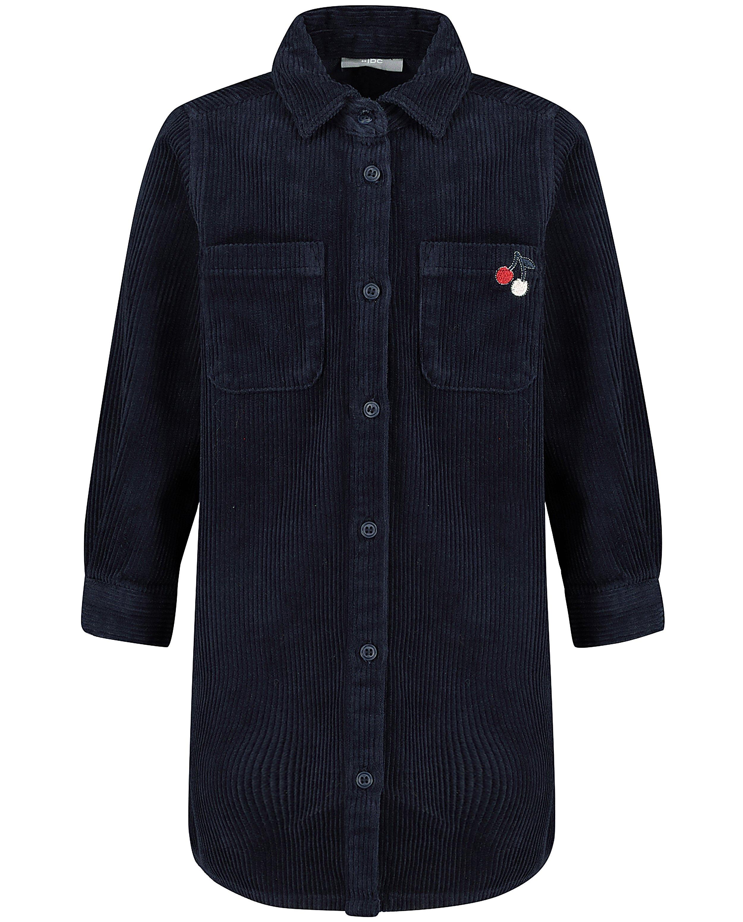 Robes - Robe bleu foncé en velours côtelé
