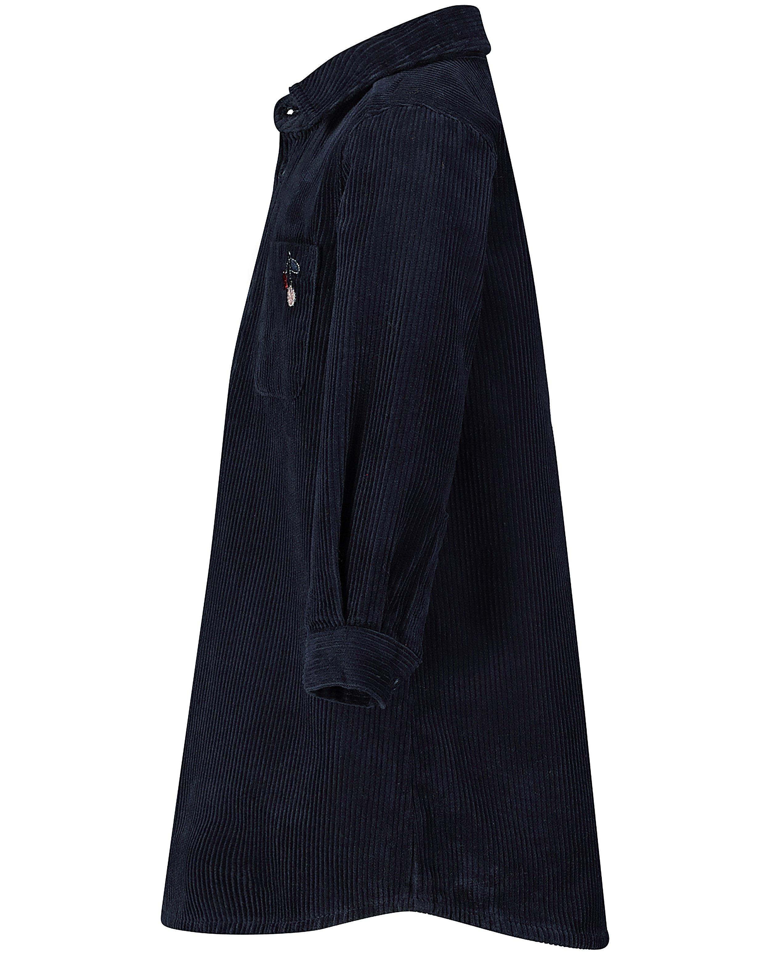 Robes - Robe bleu foncé en velours côtelé