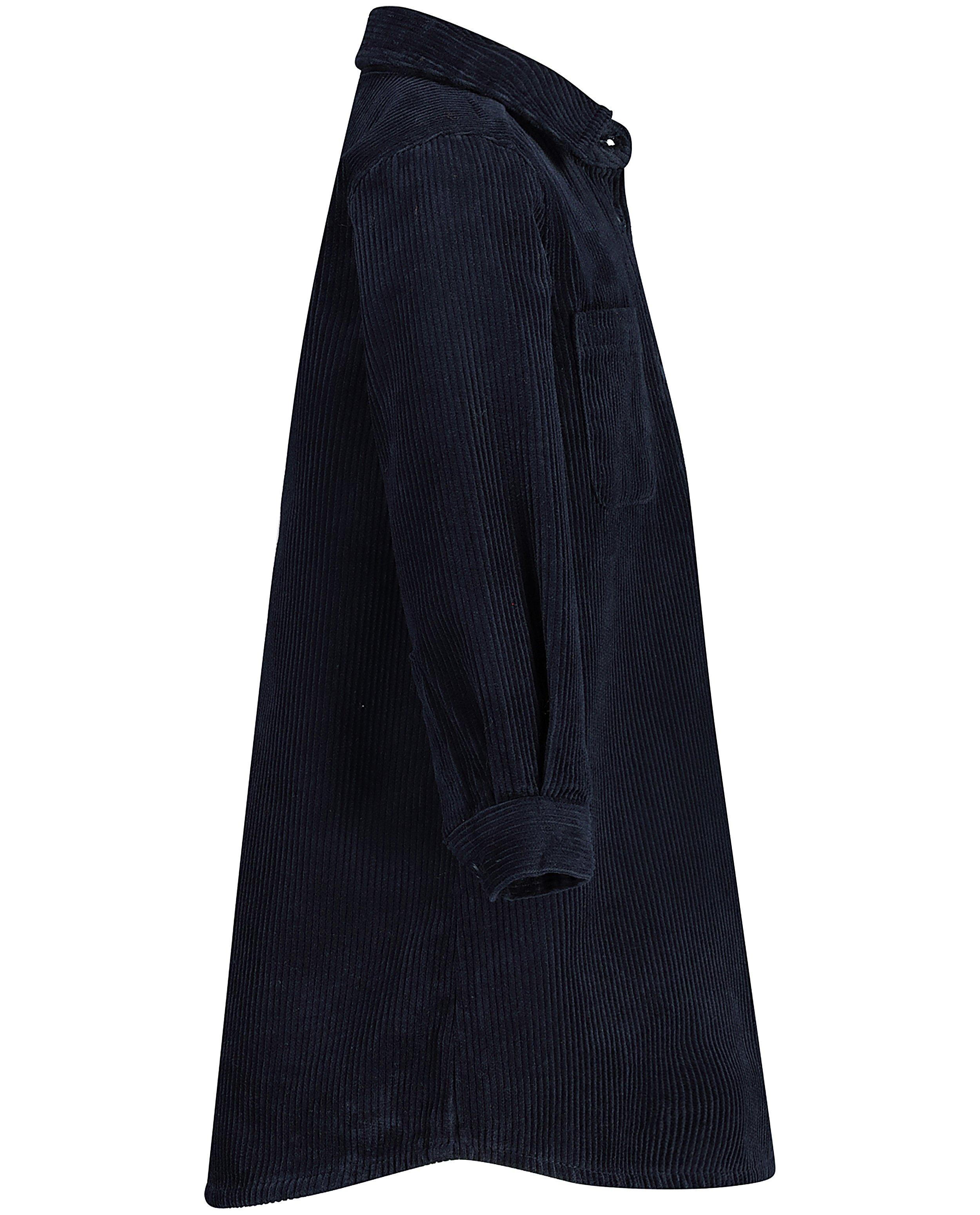 Robes - Robe bleu foncé en velours côtelé