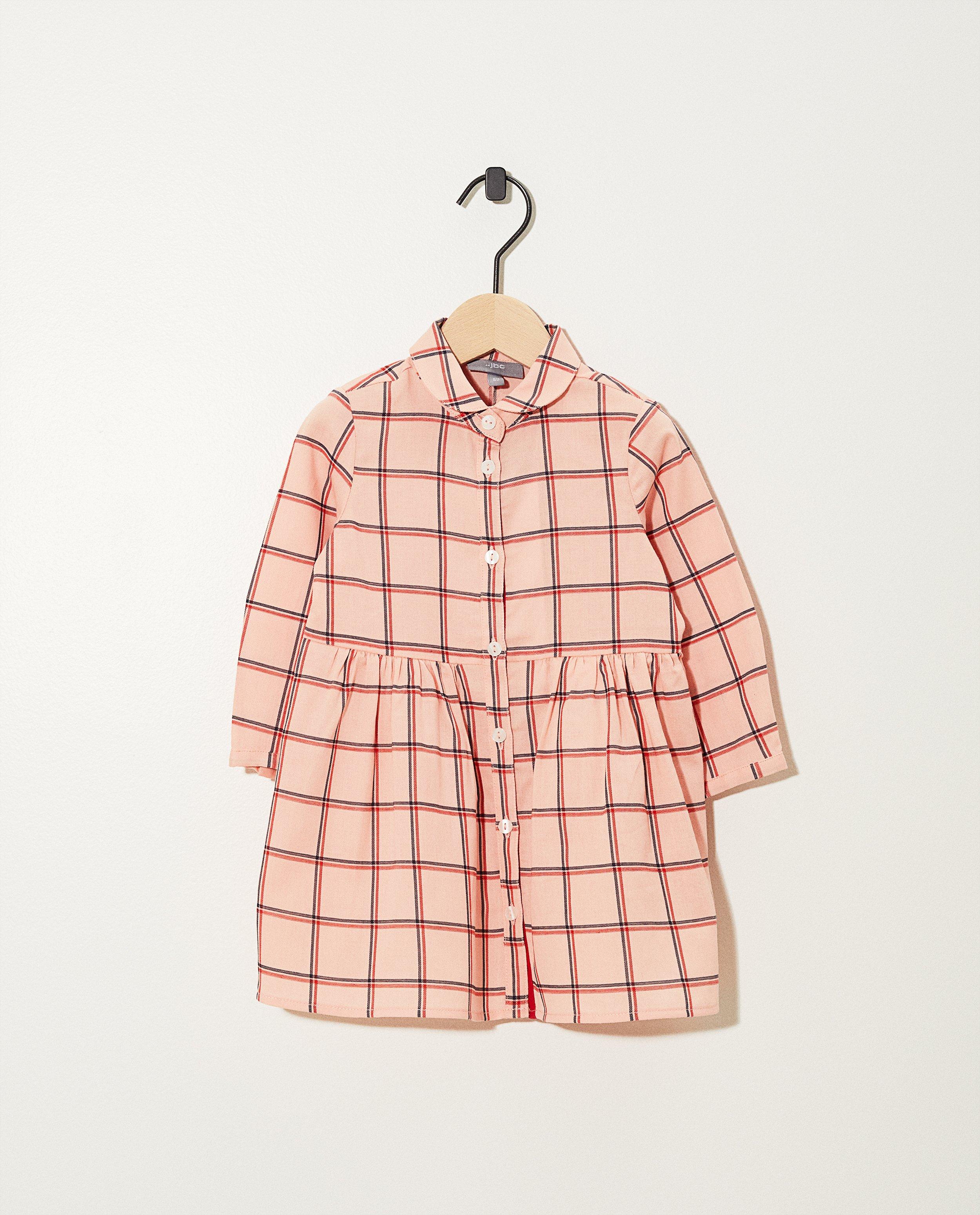 Robe rose, imprimé à carreaux - sur toute la surface - JBC