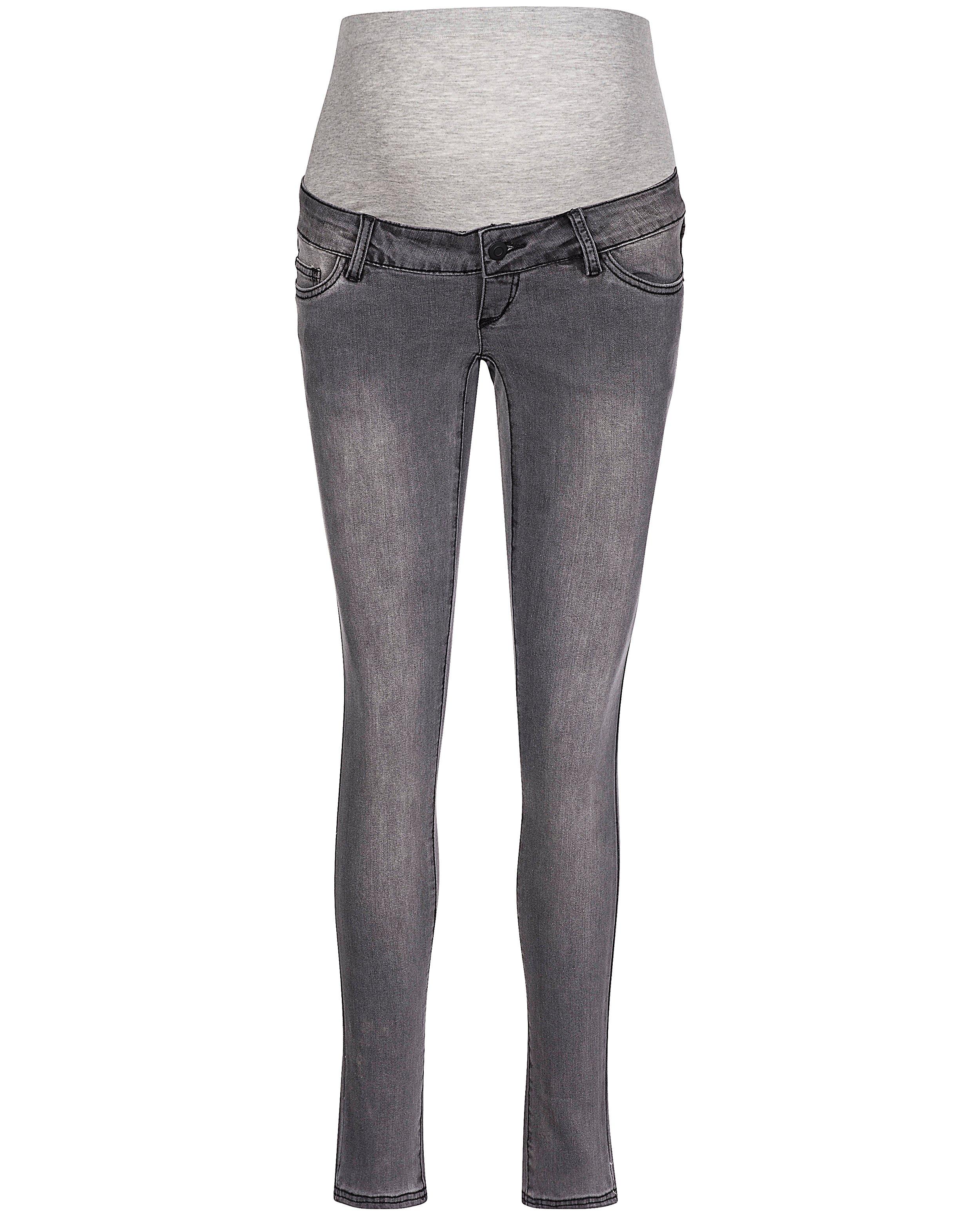 Grijze slim fit jeans Mamalicious - zwangerschap - Mamalicious