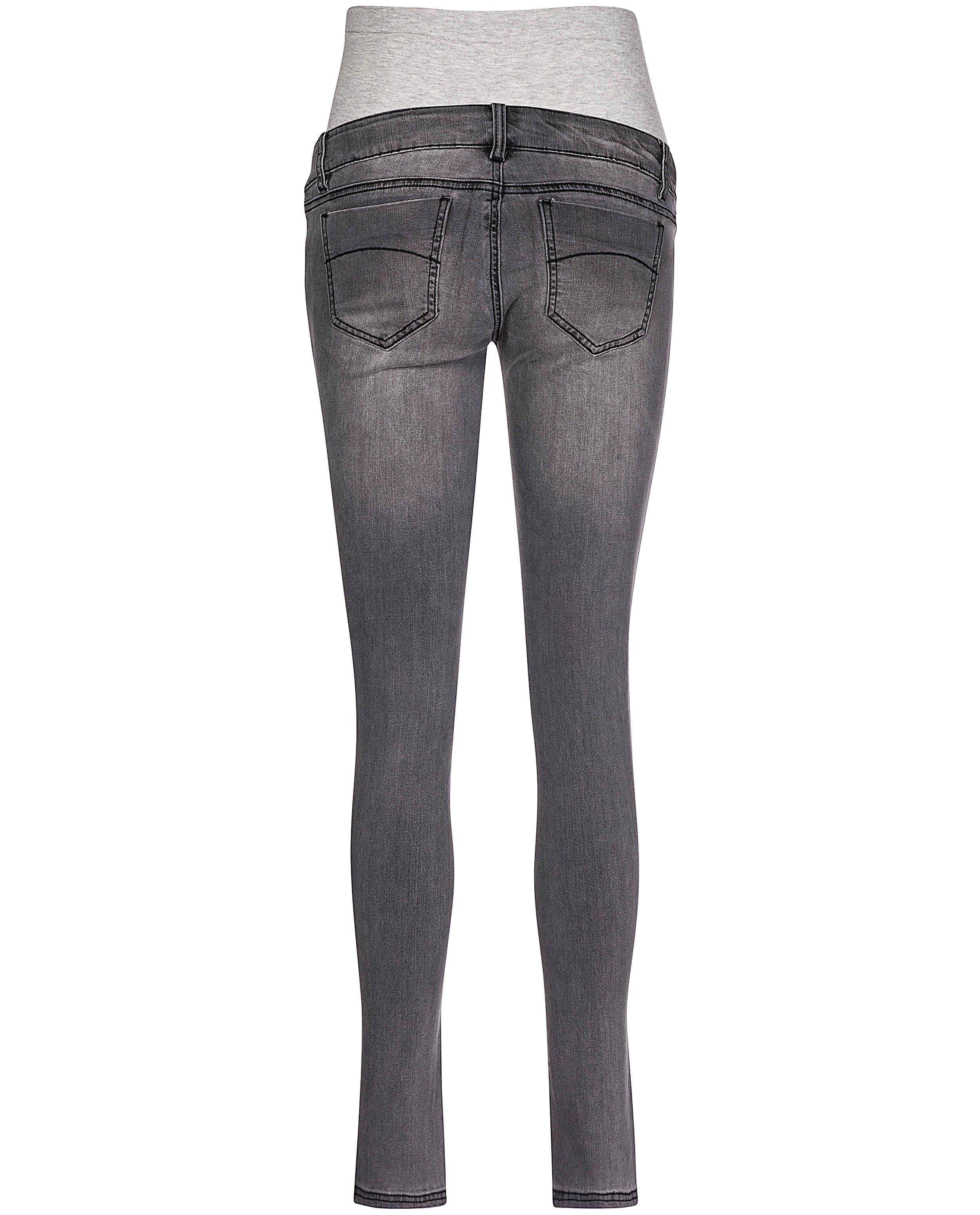 Jeans - Grijze slim fit jeans Mamalicious