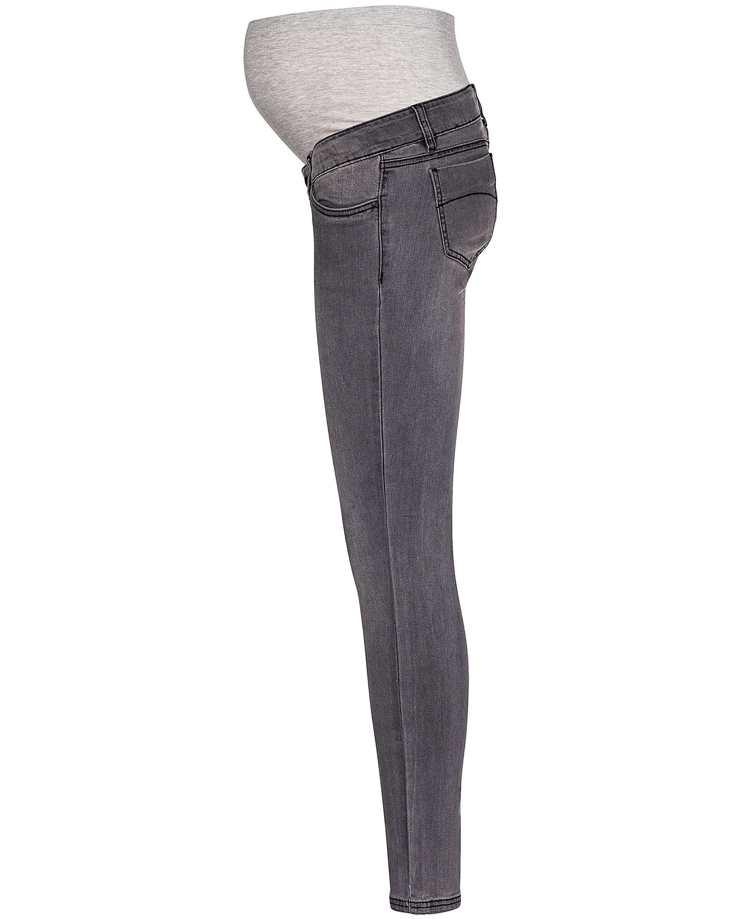 Jeans - Grijze slim fit jeans Mamalicious