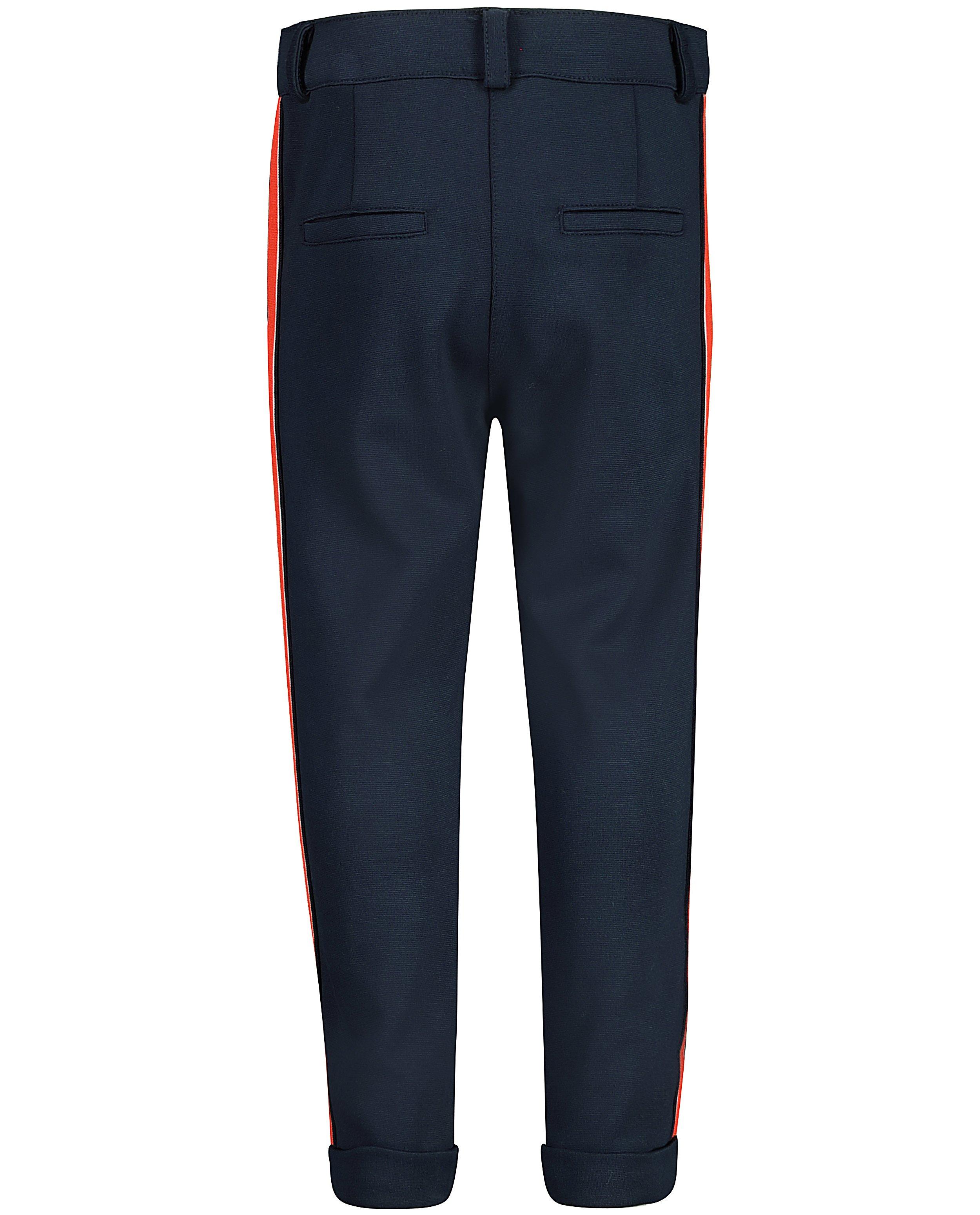 Broeken - Blauwe broek met rode streep