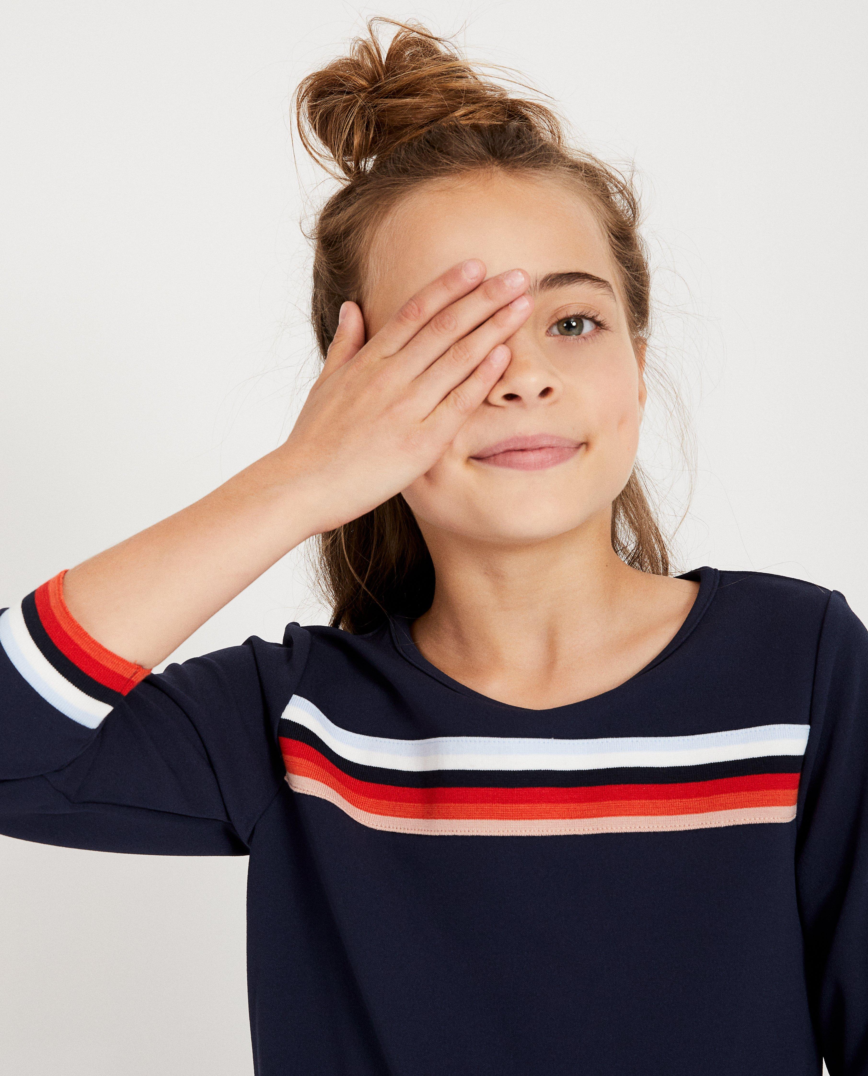 Jumpsuits - Donkerblauwe jumpsuit met strepen