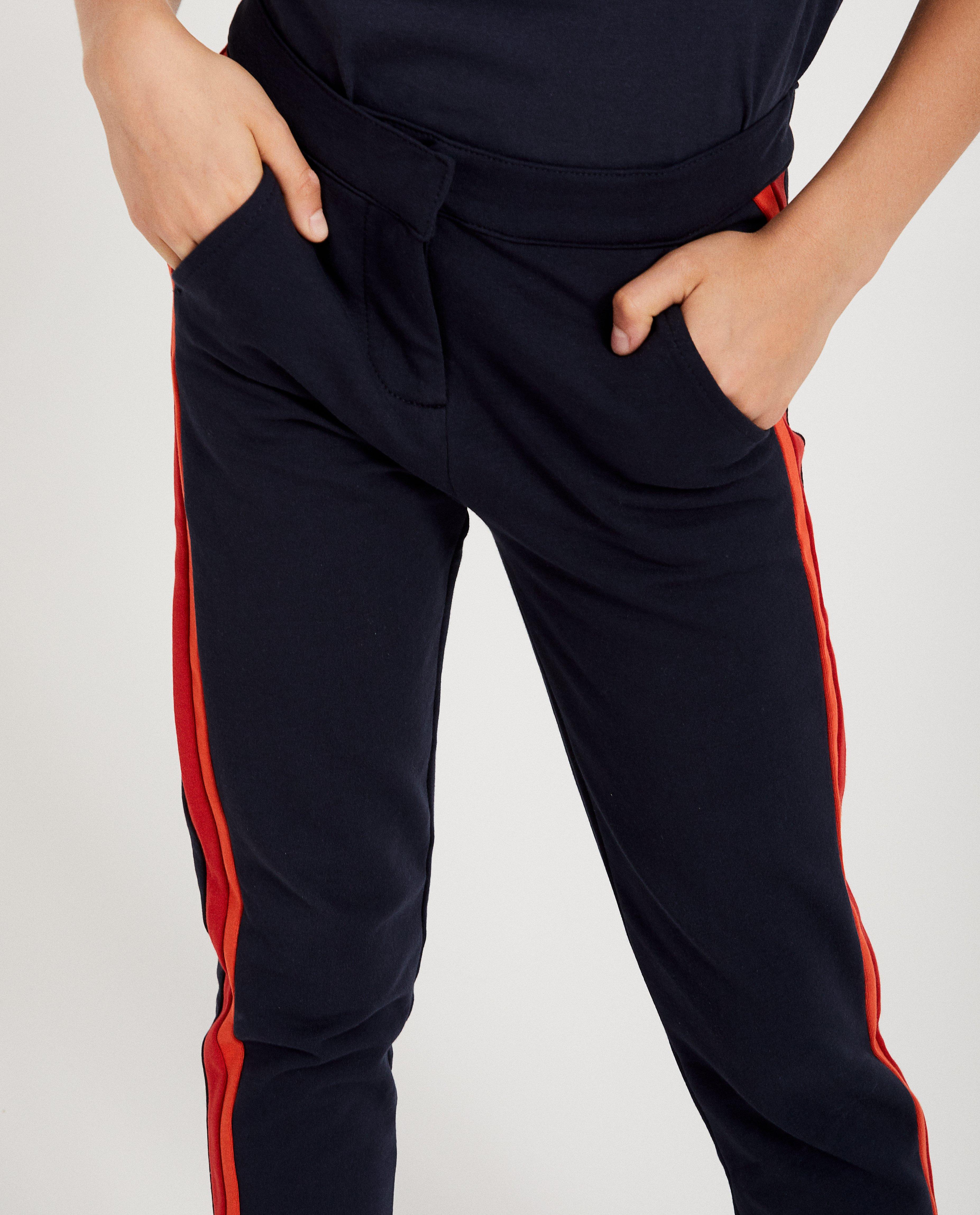 Broeken - Donkerblauwe broek met strepen