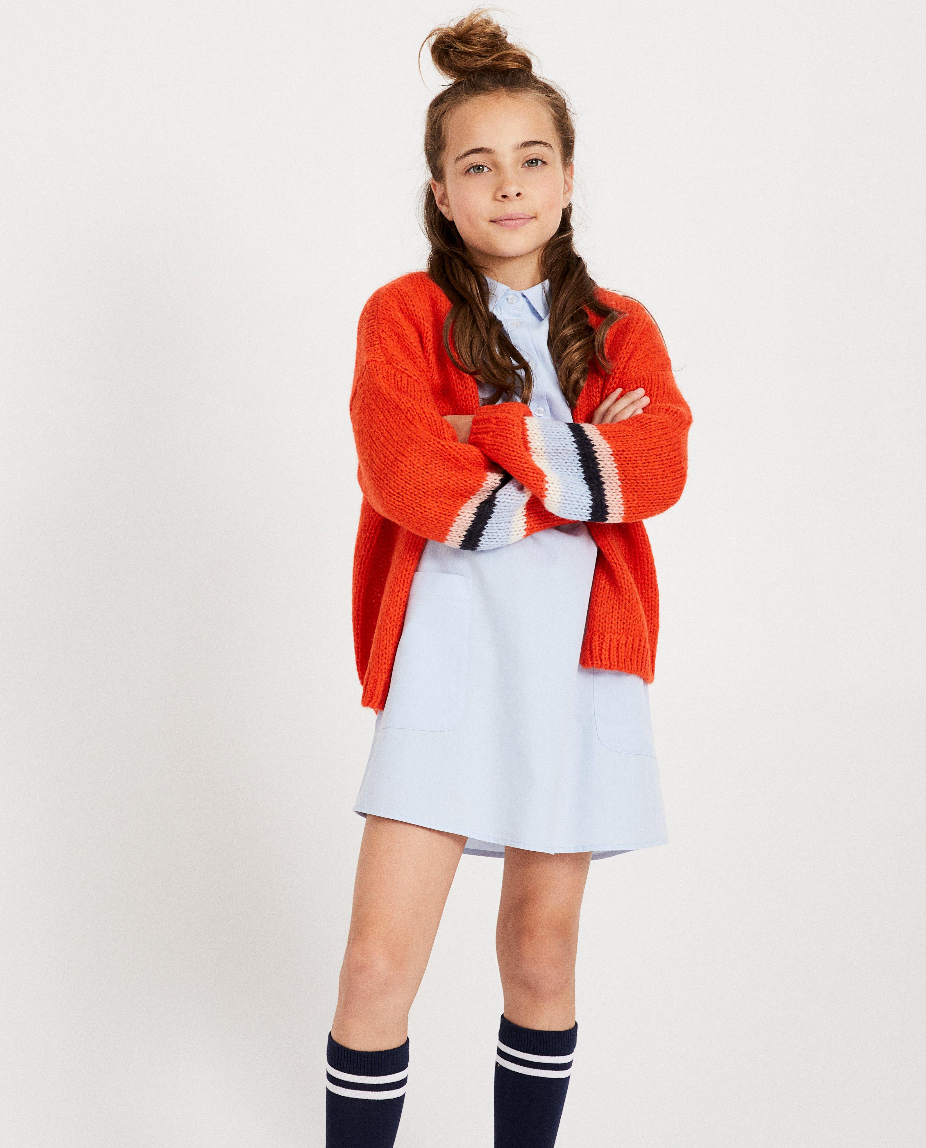 Cardigans - Cardigan corail rayé