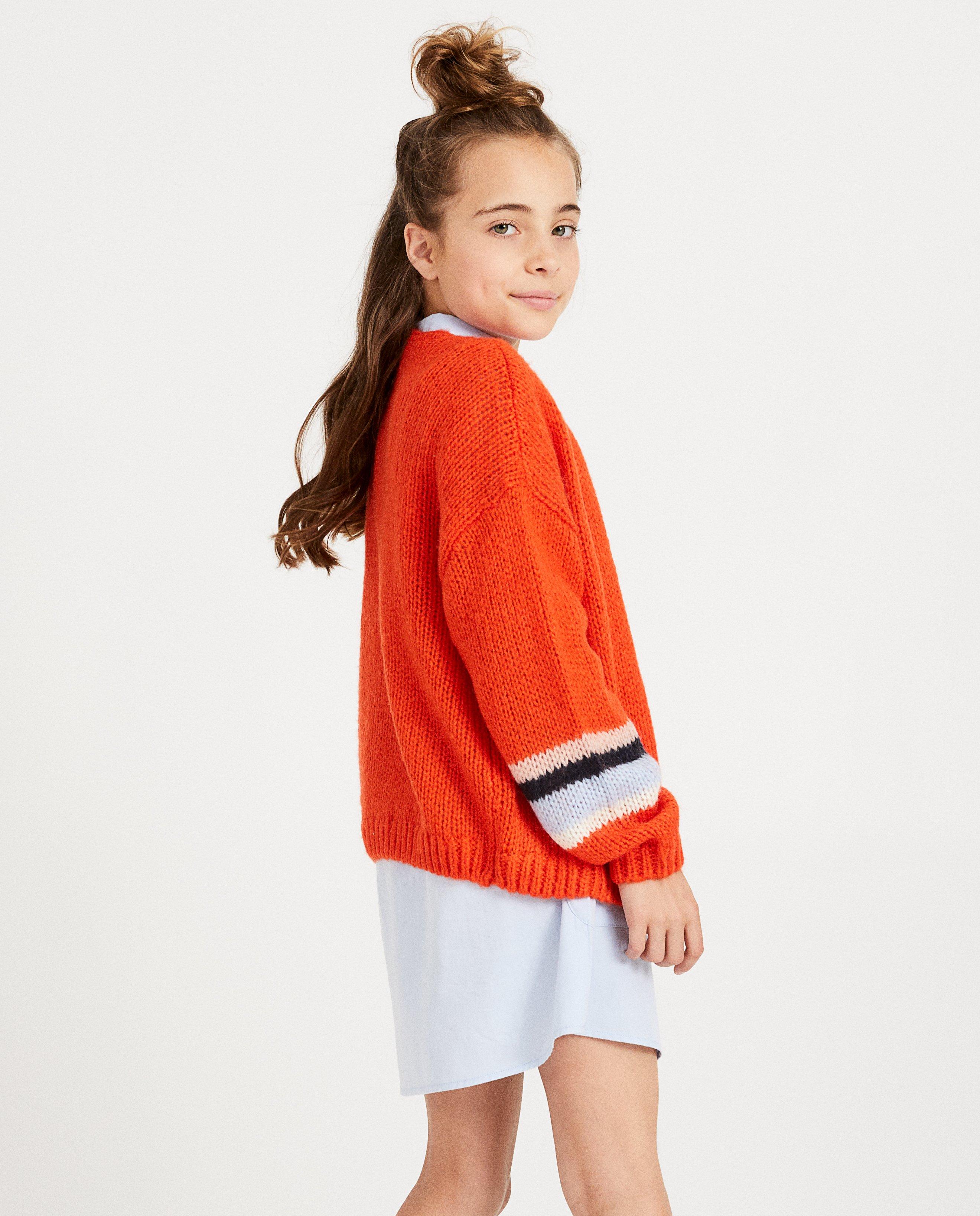 Cardigans - Cardigan corail rayé