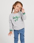 Sweaters - Grijze sweater met groene pailletten