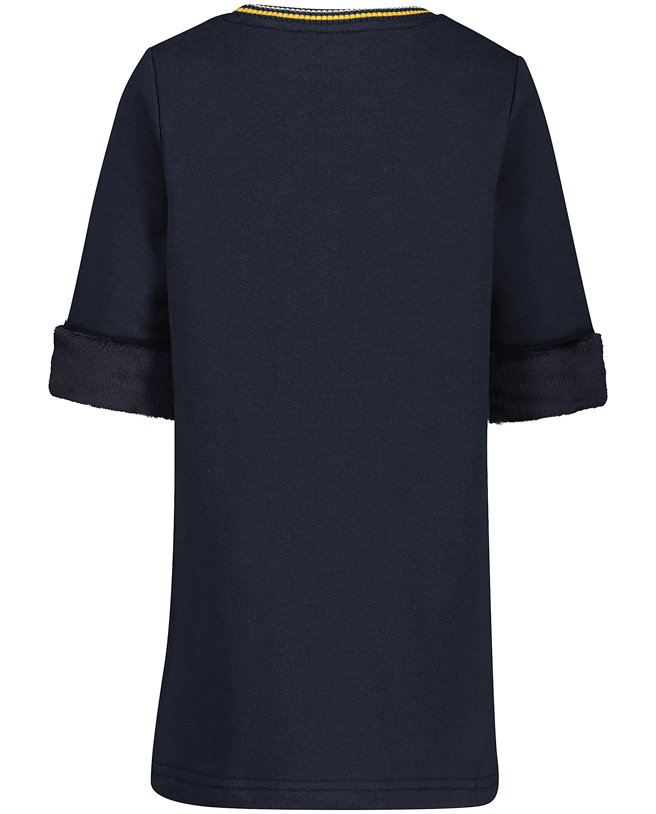 Marineblauwe jurk met geel hartje - Product Detail - geel - afbeelding nummer 4