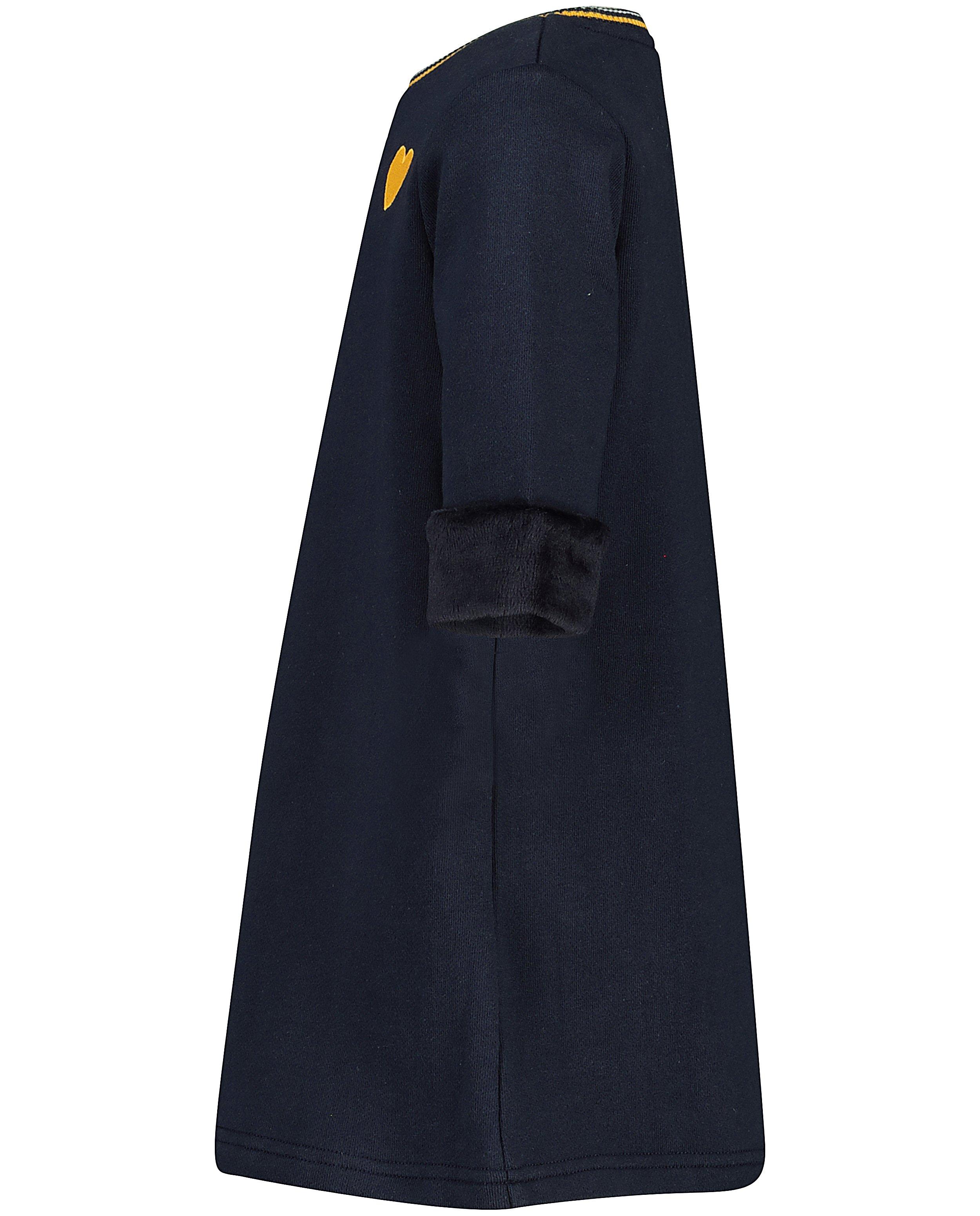 Marineblauwe jurk met geel hartje - Product Detail - geel - afbeelding nummer 5