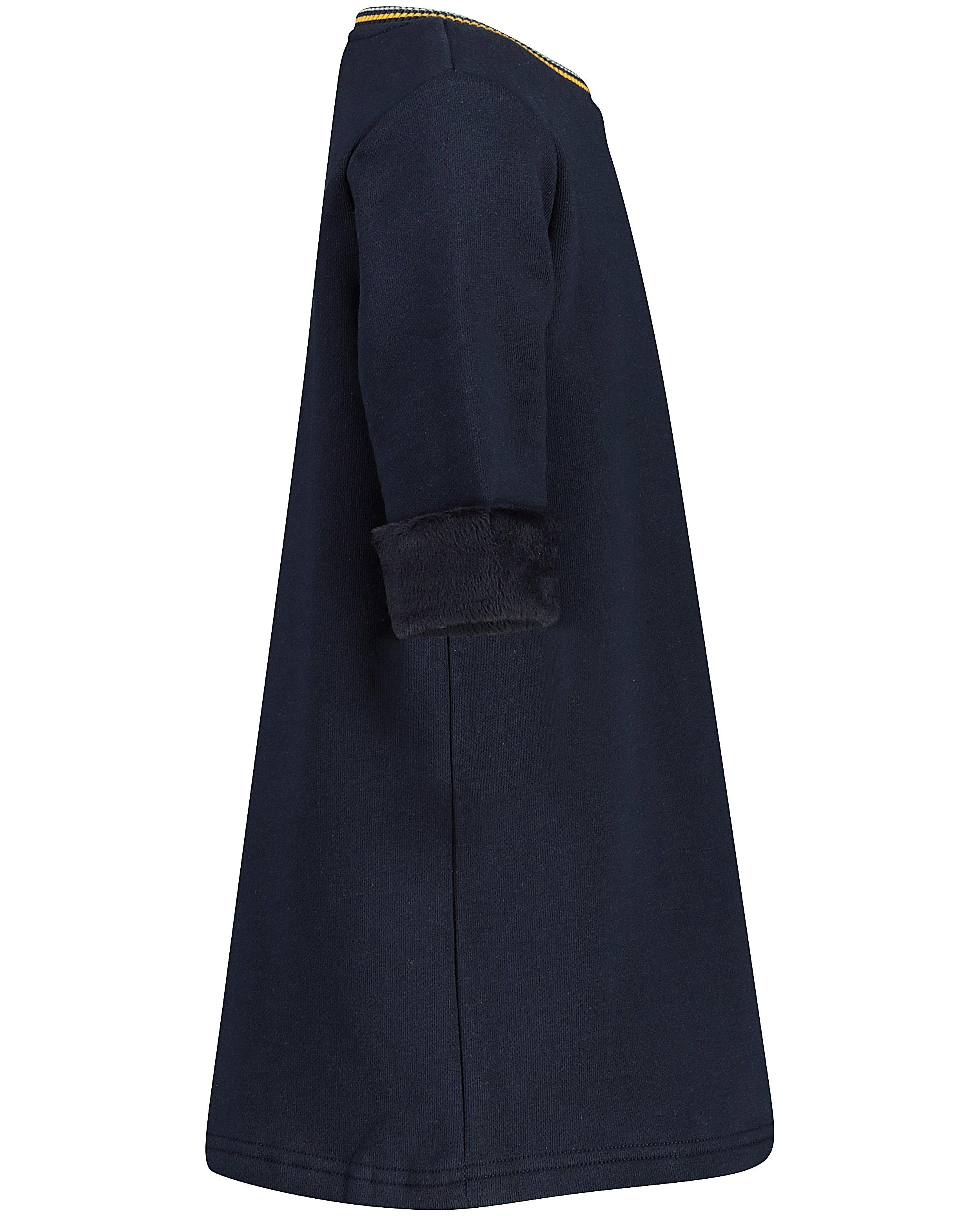 Marineblauwe jurk met geel hartje - Product Detail - geel - afbeelding nummer 6