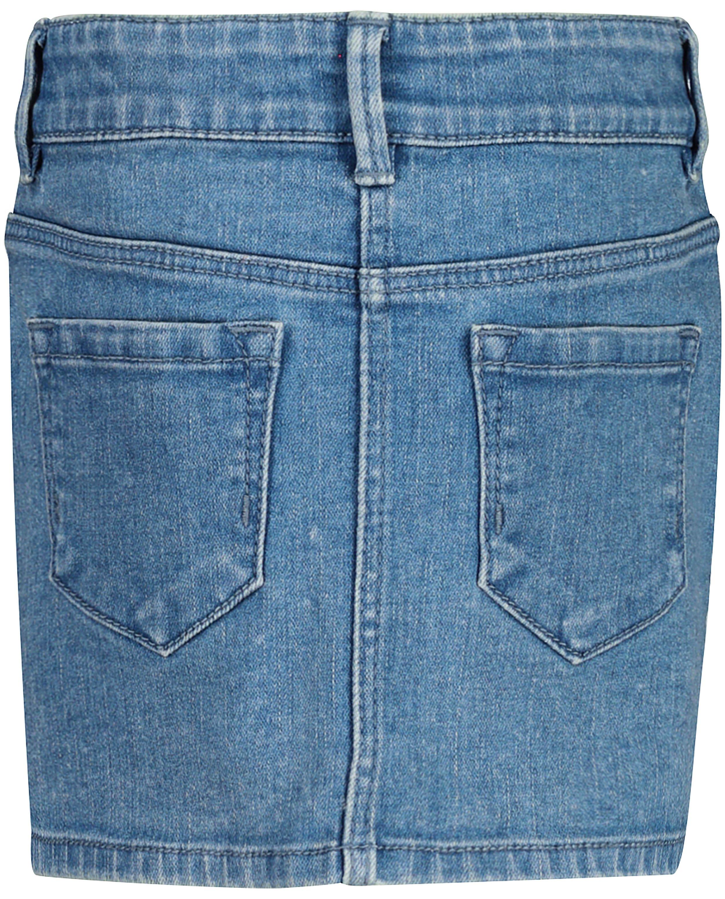 Rokken - Blauwe jeansrok met hartjes