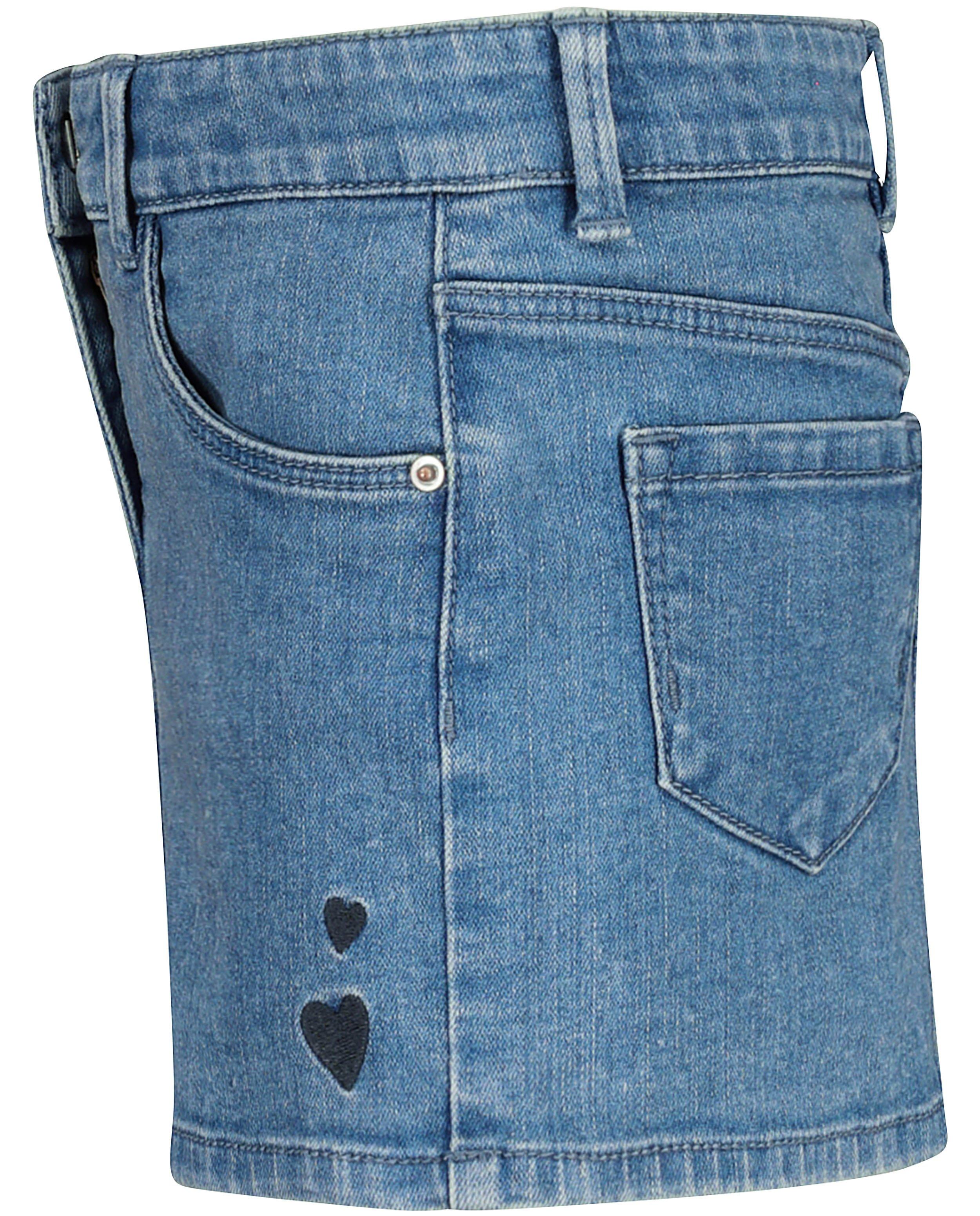 Rokken - Blauwe jeansrok met hartjes