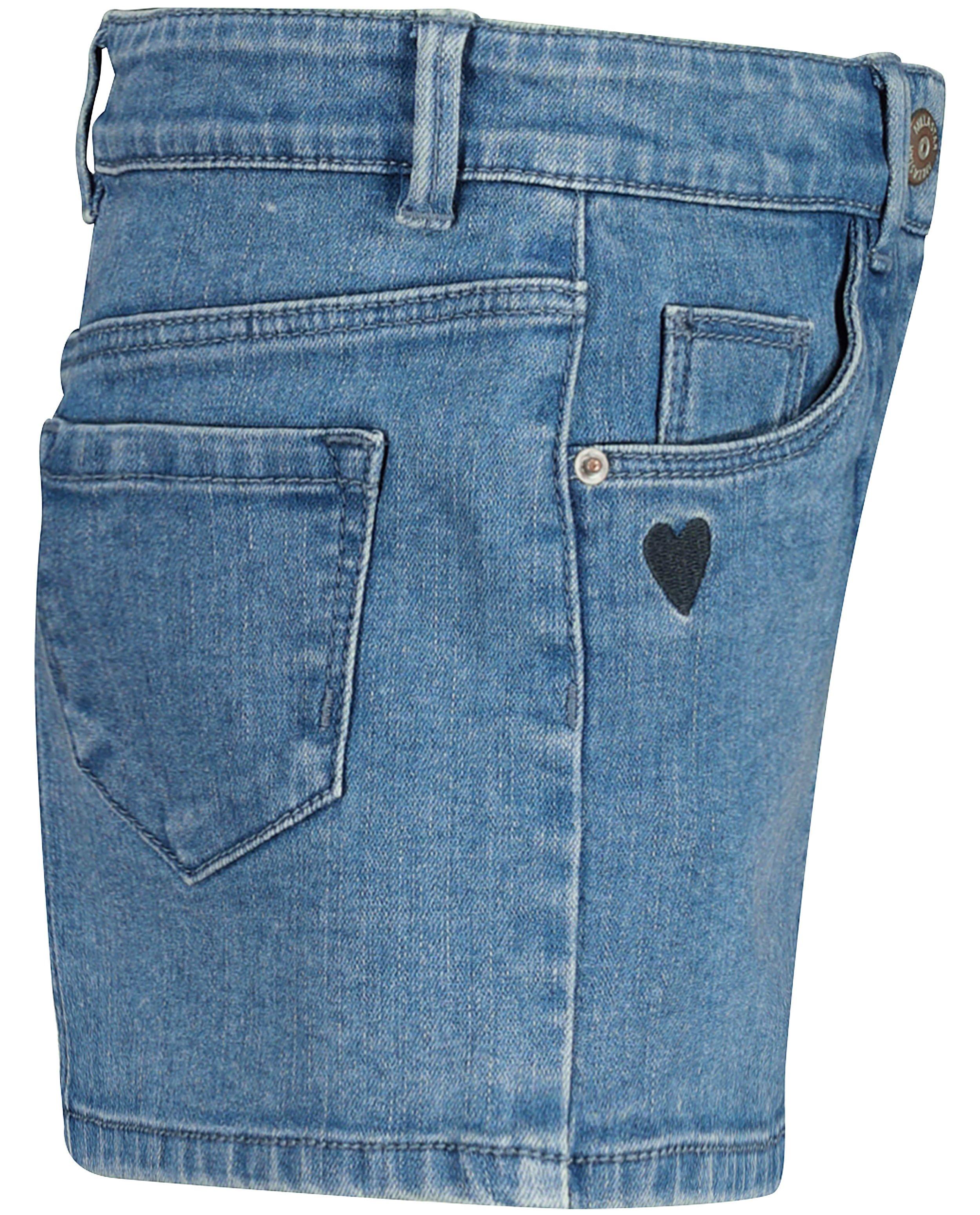 Rokken - Blauwe jeansrok met hartjes