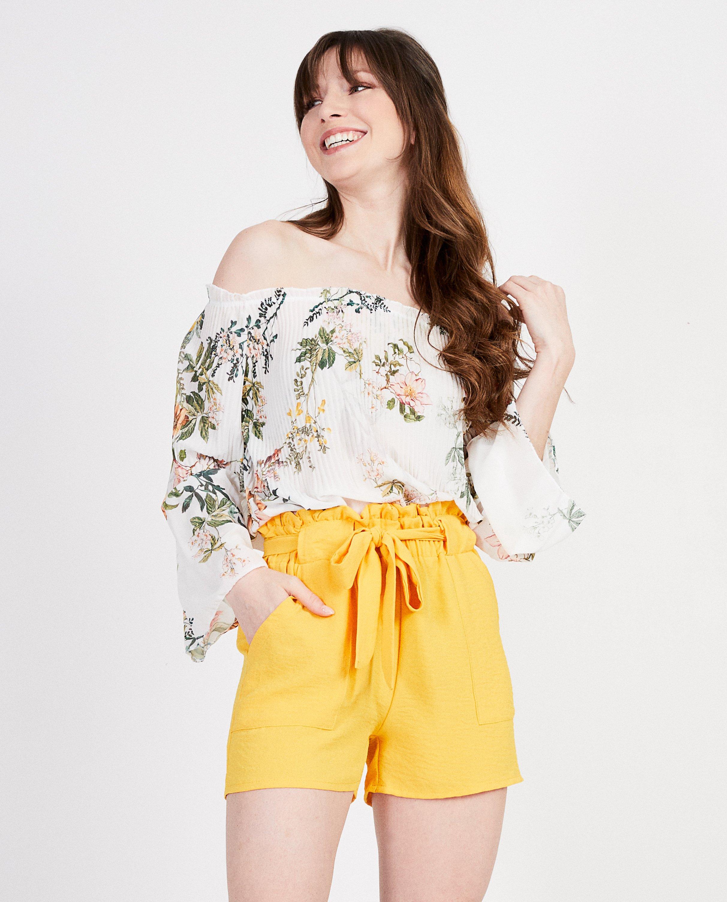 Hemden - Witte blouse met bloemen Ella Italia