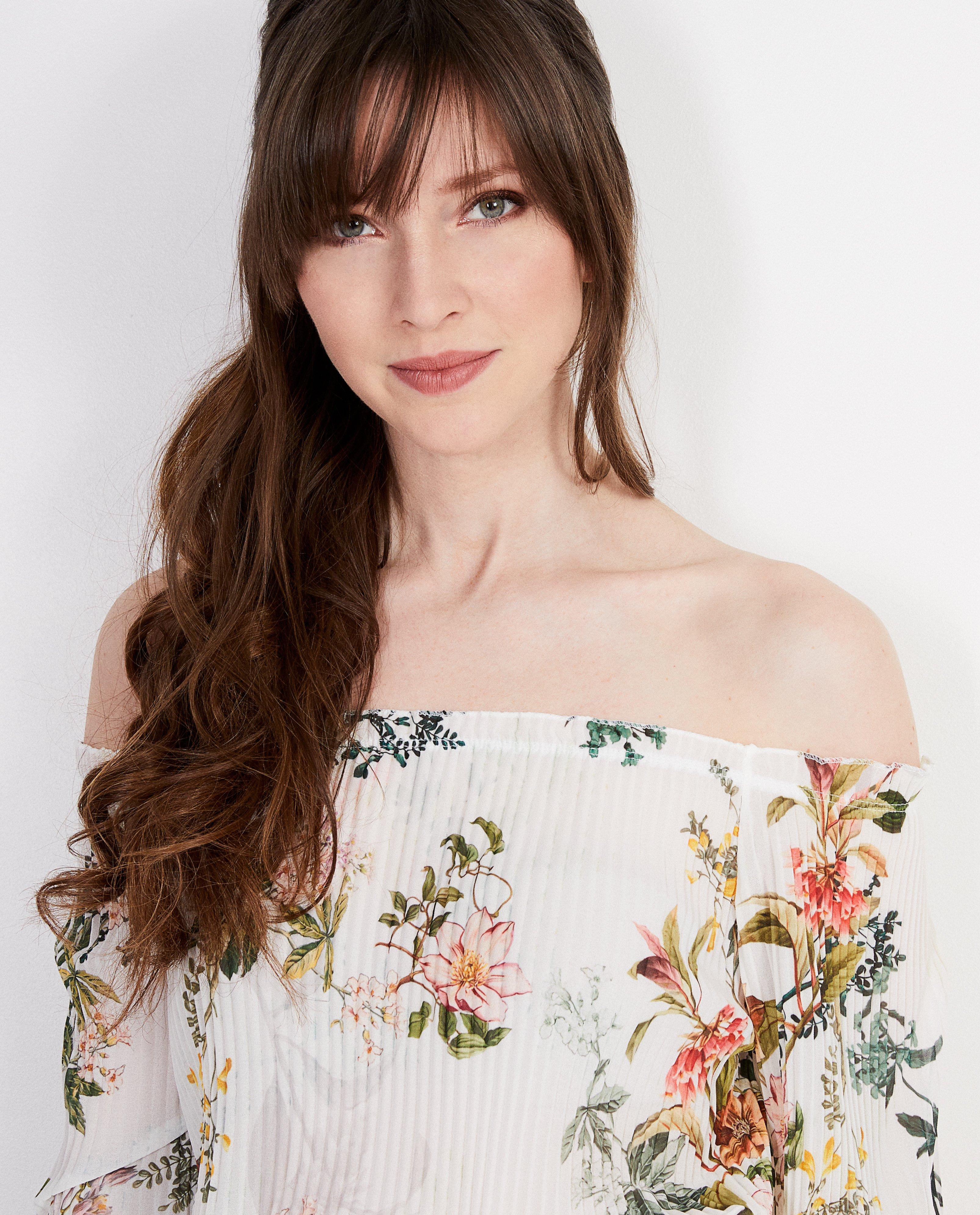 Hemden - Witte blouse met bloemen Ella Italia