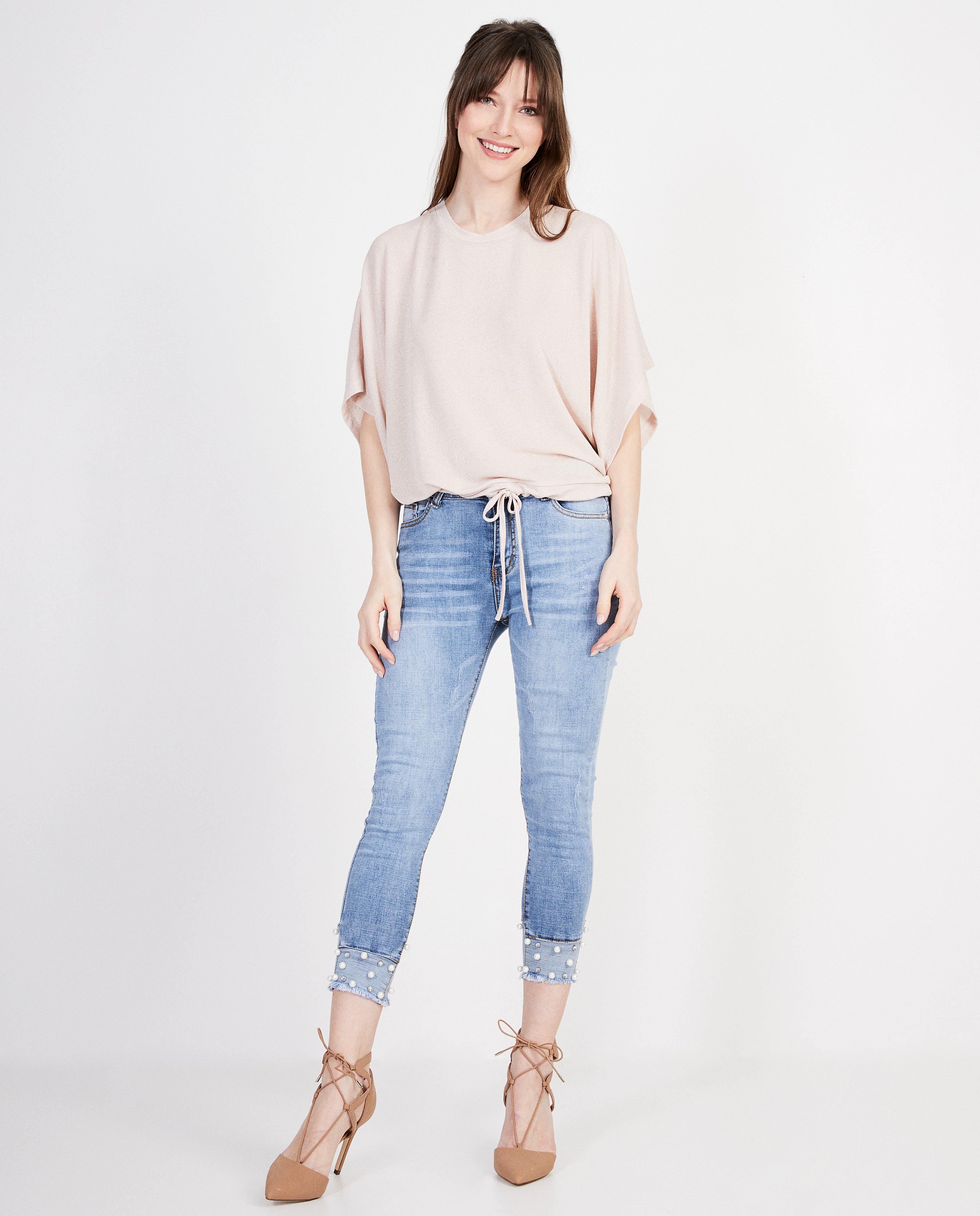 Roze blouse Ella Italia - met metaaldraad - Ella Italia