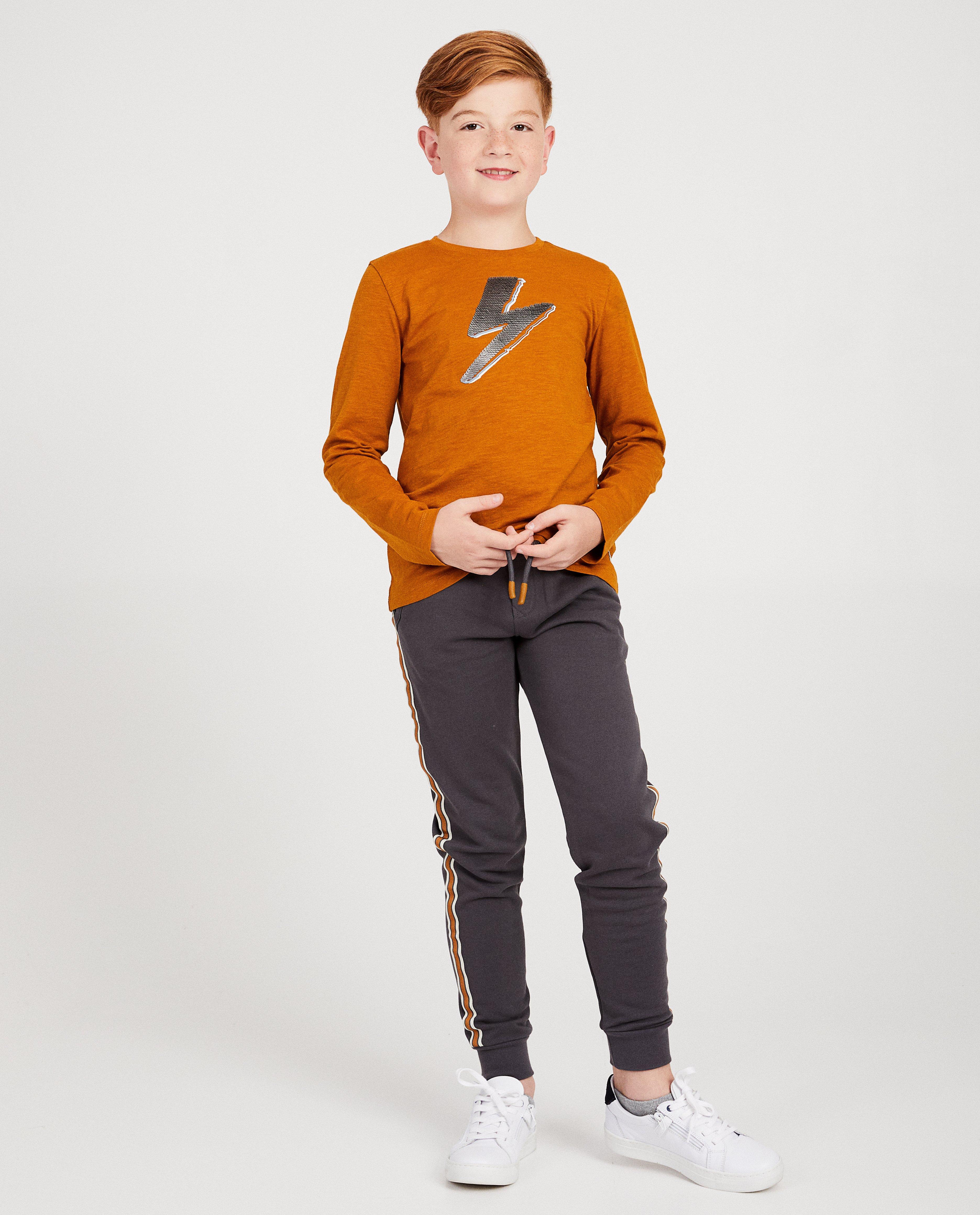 T-shirt cognac à manches longues - Nachtwacht, flammé - Nachtwacht
