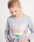 Sweaters - Grijze sweater met hart Ella Italia