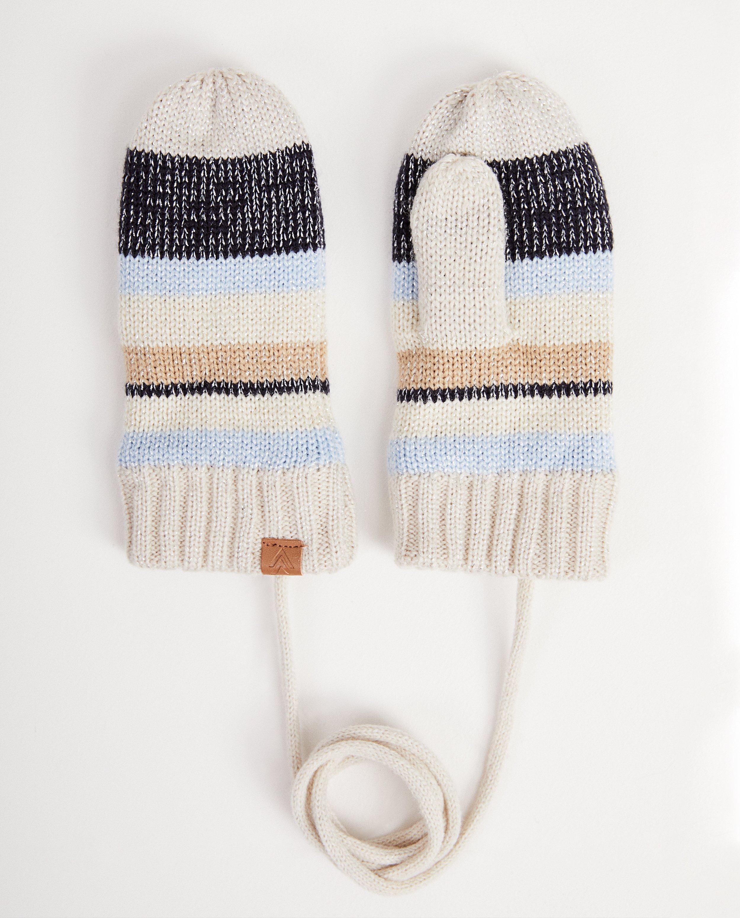 Beige wanten met strepen - Product Detail - blauw - afbeelding nummer 1