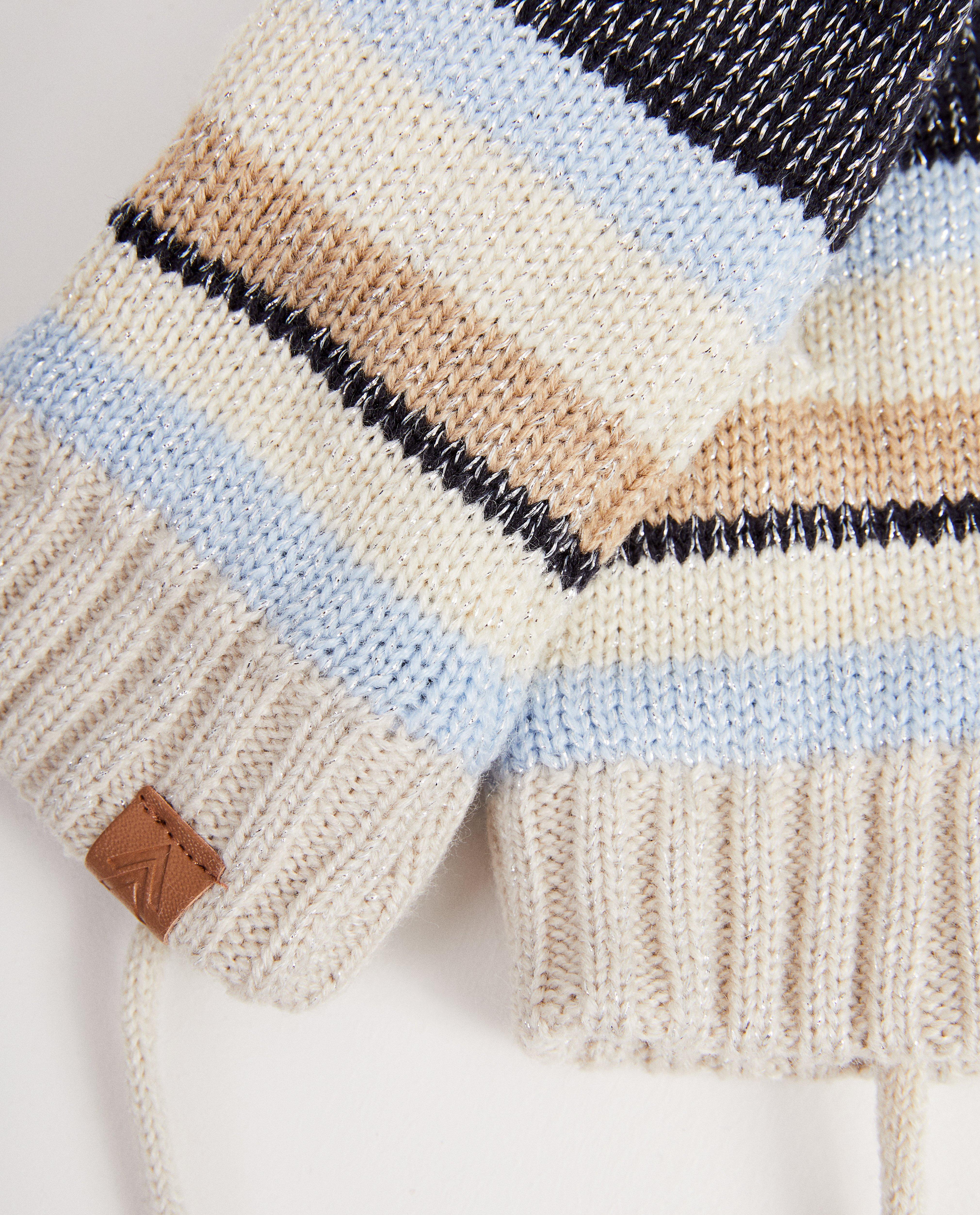 Beige wanten met strepen - Product Detail - blauw - afbeelding nummer 2