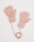 Roze handschoenen - met verbindingskoord - JBC