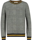 Sweaters - Grijze sweater met ruitenpatroon