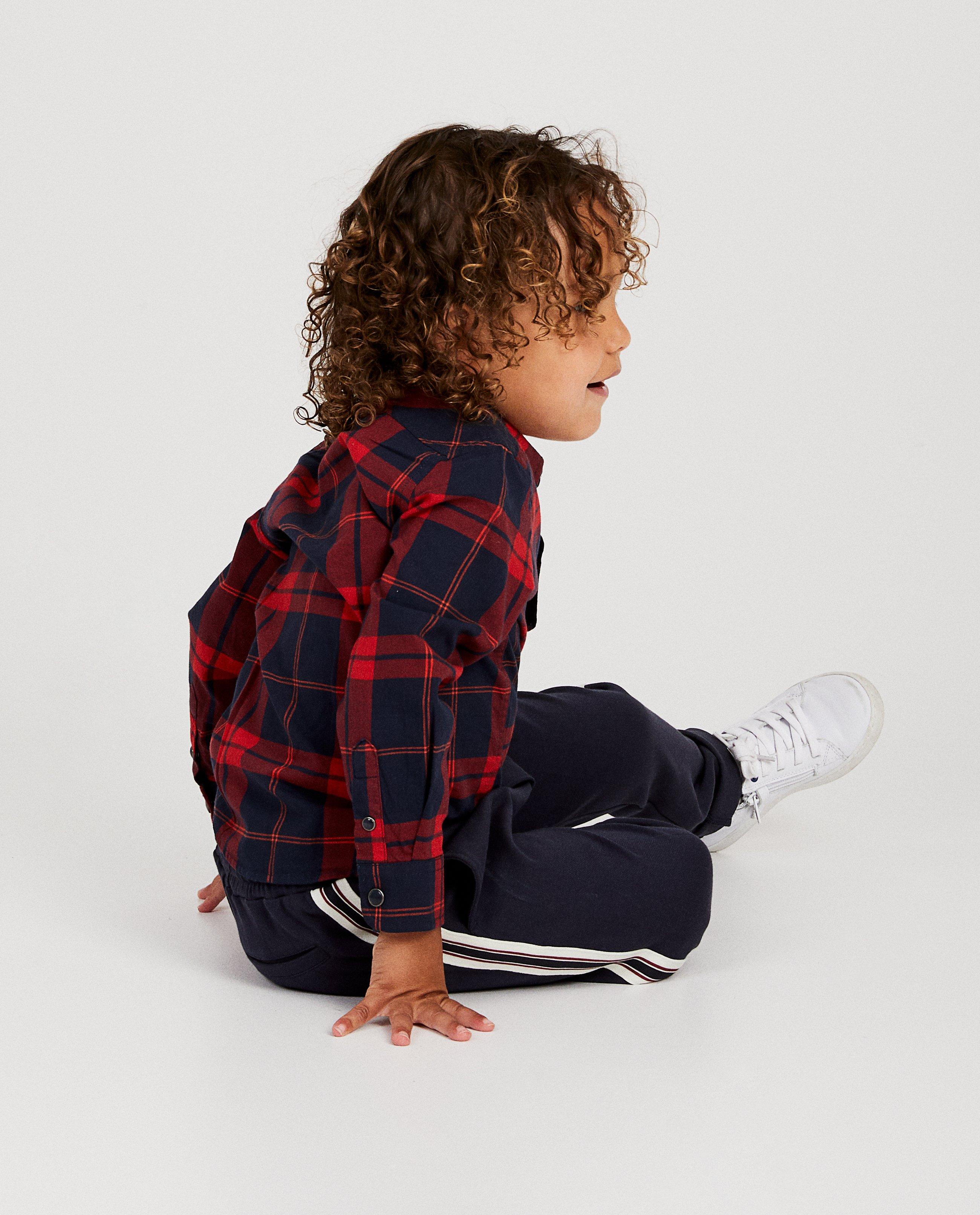 Chemise, 2-7 ans - à carreaux rouges - JBC