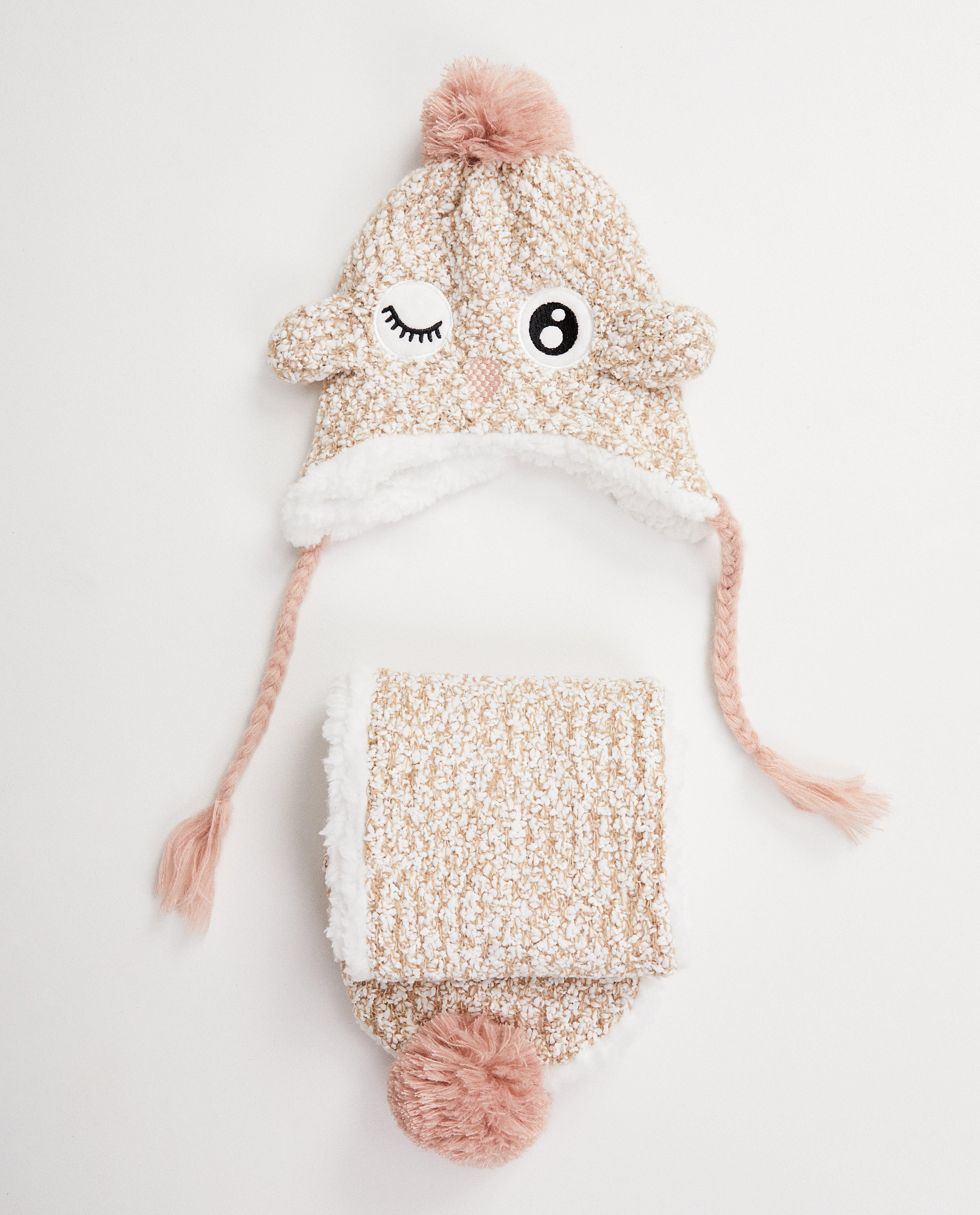 Bonnet + écharpe - avec des pompons - JBC