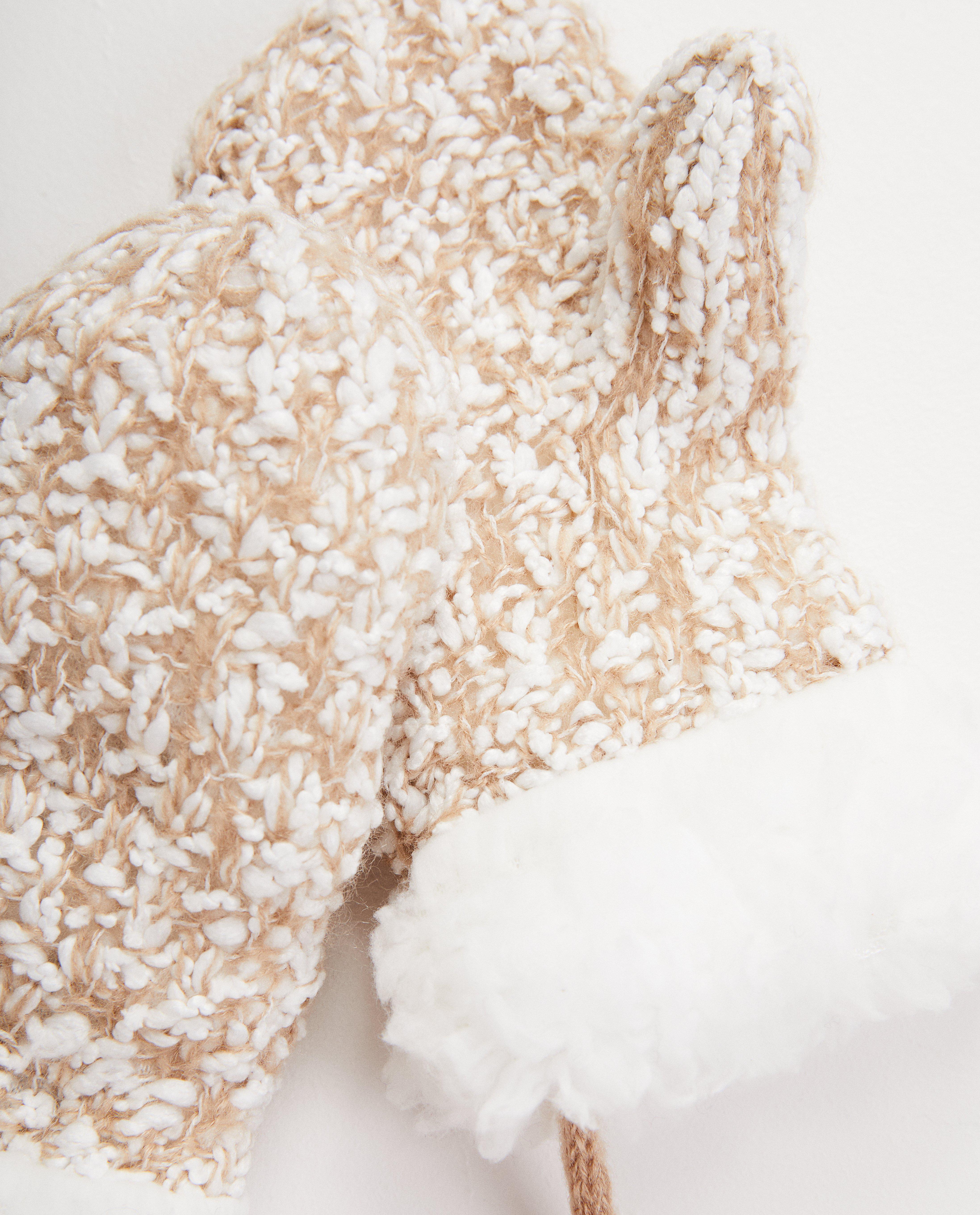 Breigoed - Wit-beige wanten