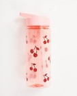 Roze drinkfles met print - transparant - JBC